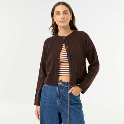 Knitted Cardigan BROWN