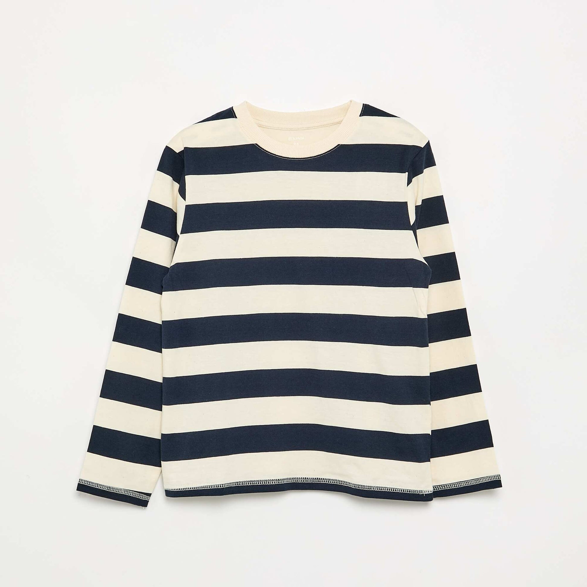 Striped long-sleeved jersey T-shirt BLUE