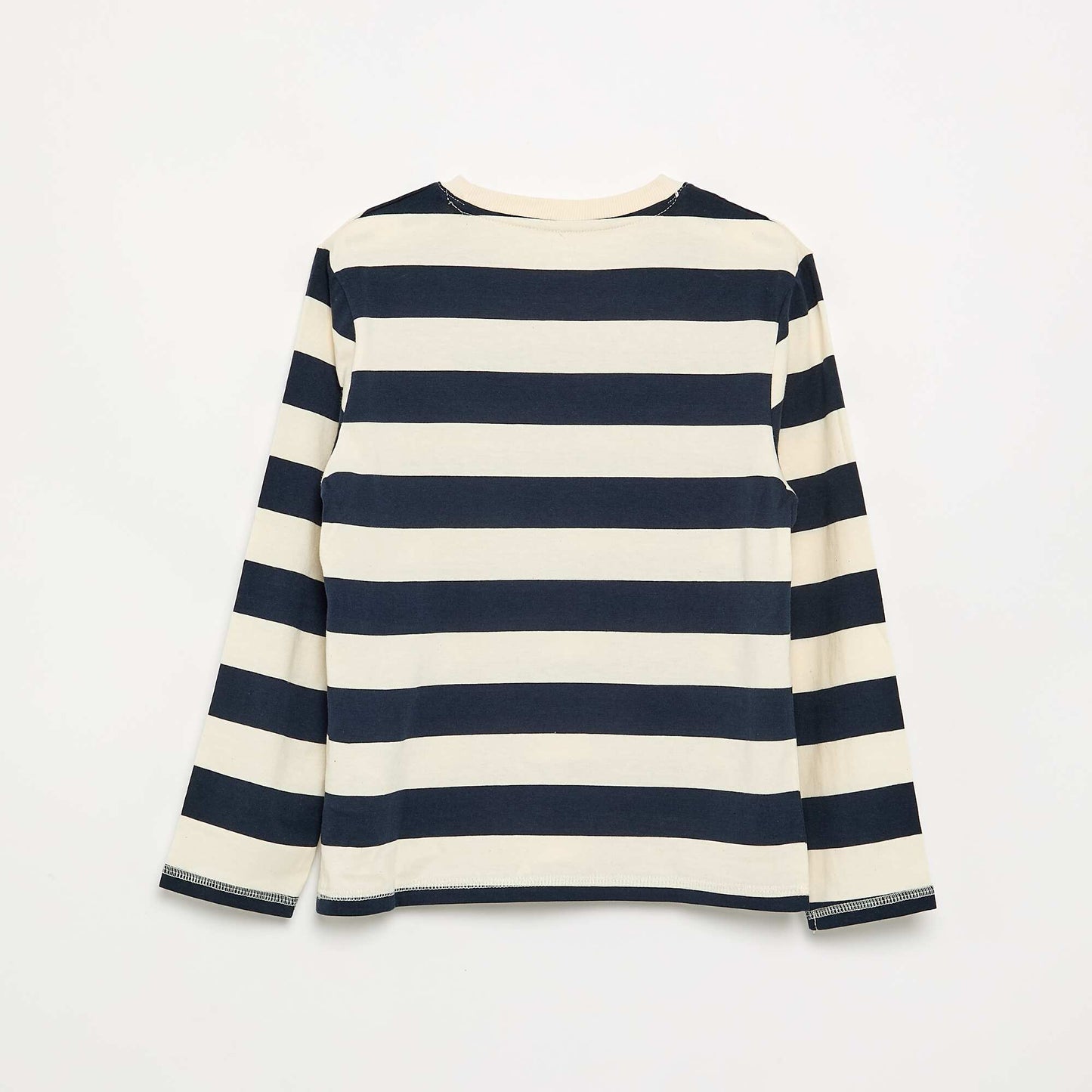 Striped long-sleeved jersey T-shirt BLUE