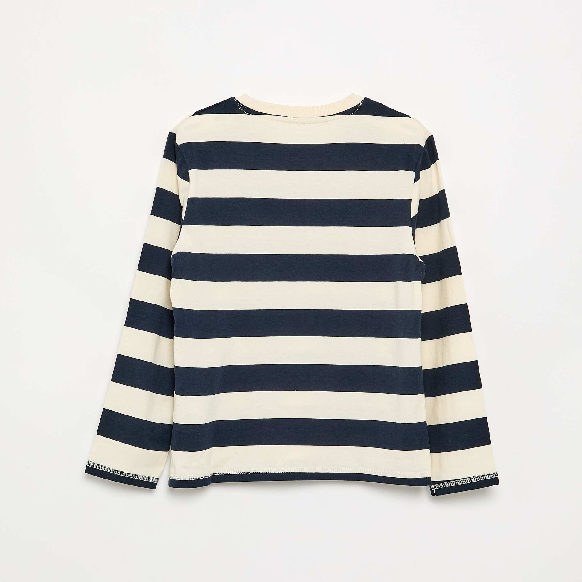 Striped long-sleeved jersey T-shirt BLUE