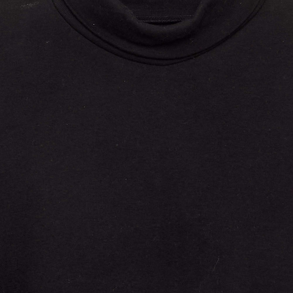 Ribbed Knit Roll Neck Top BLACK