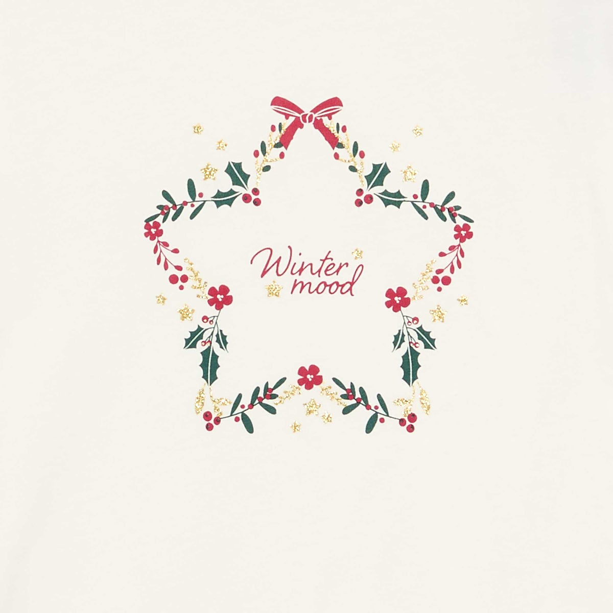 Long-sleeve printed T-shirt WHITE