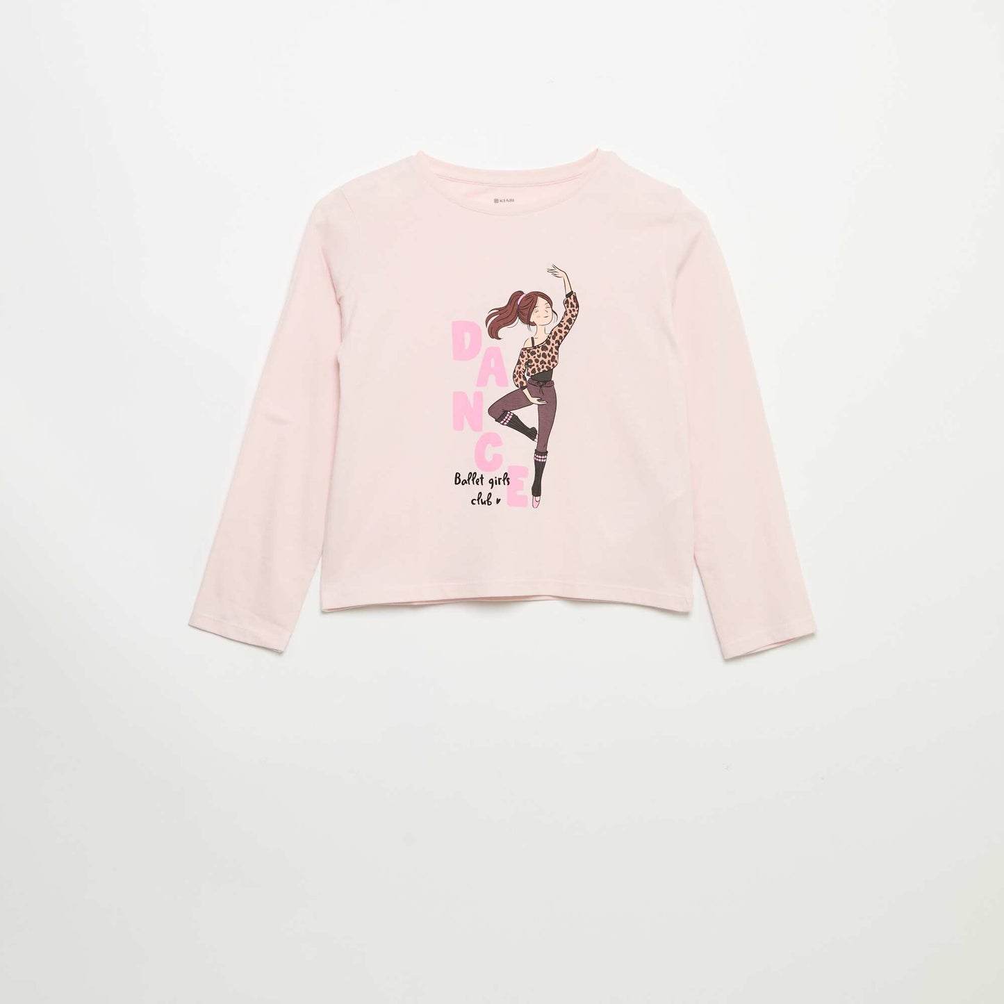 Long-sleeved T-shirt with print PINK
