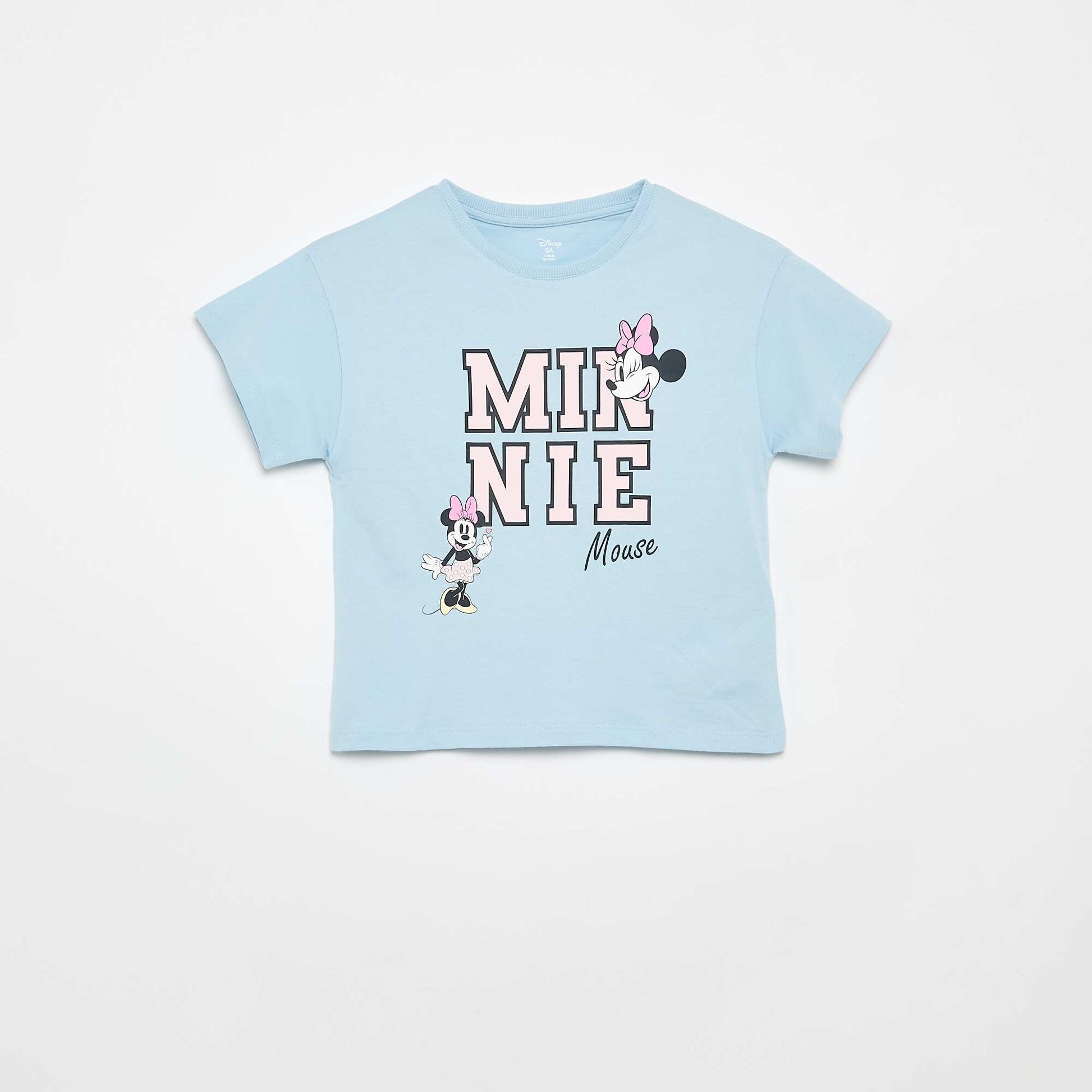 Round neck short sleeve 'Minnie' 'Disney' T-shirt BLUE