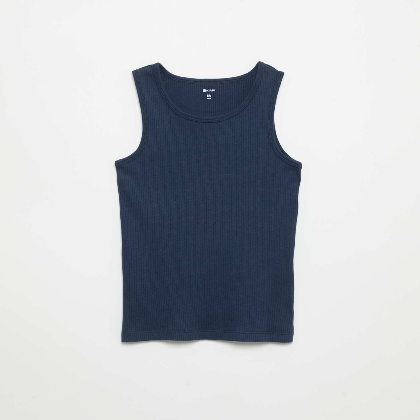 Pack of 2 Plain Ribbed Tank Tops BLUE