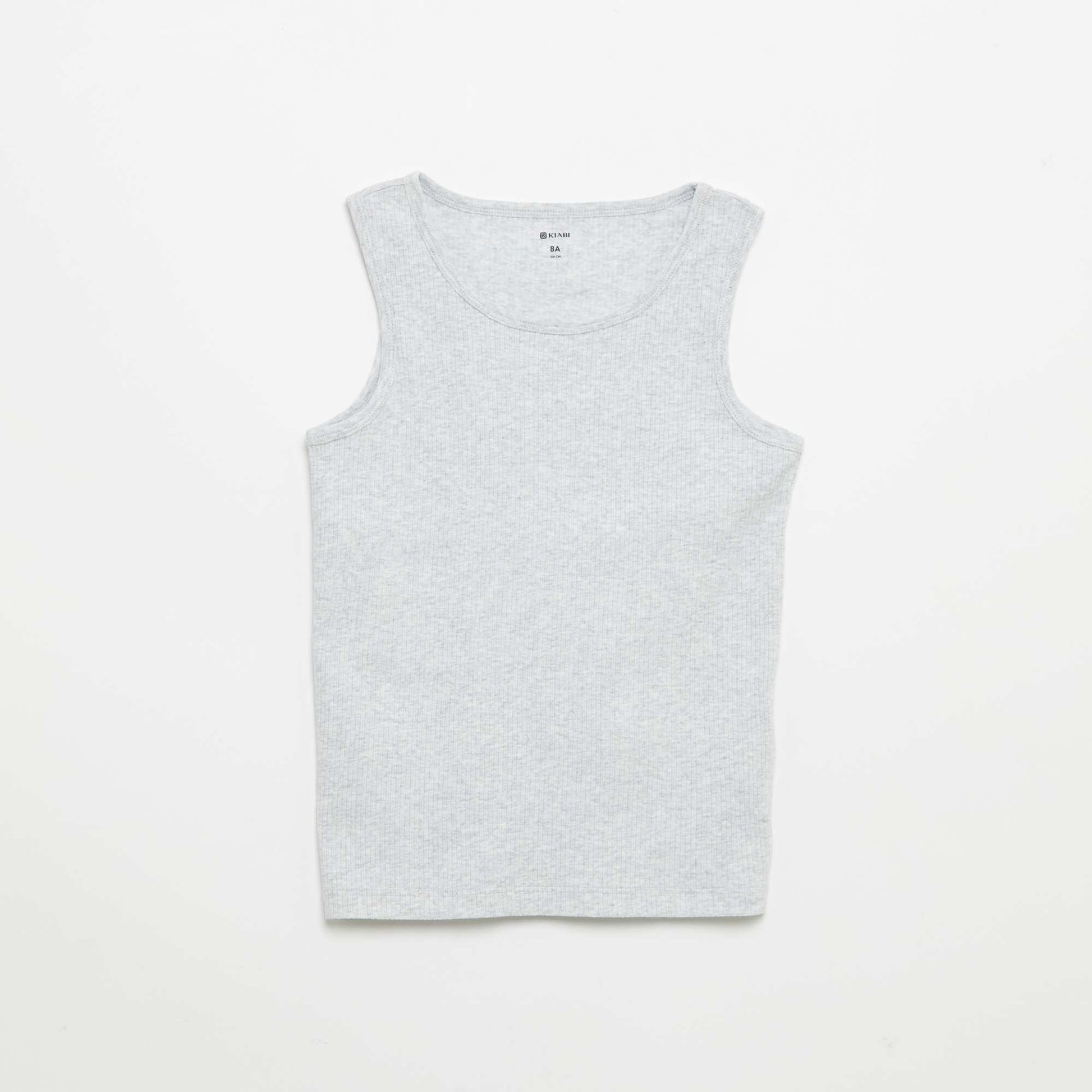 Pack of 2 Plain Ribbed Tank Tops BLUE