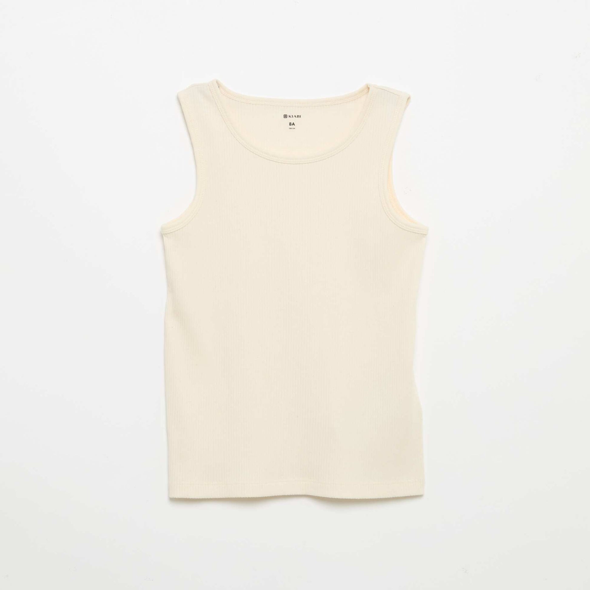 Pack of 2 Plain Ribbed Tank Tops GREEN