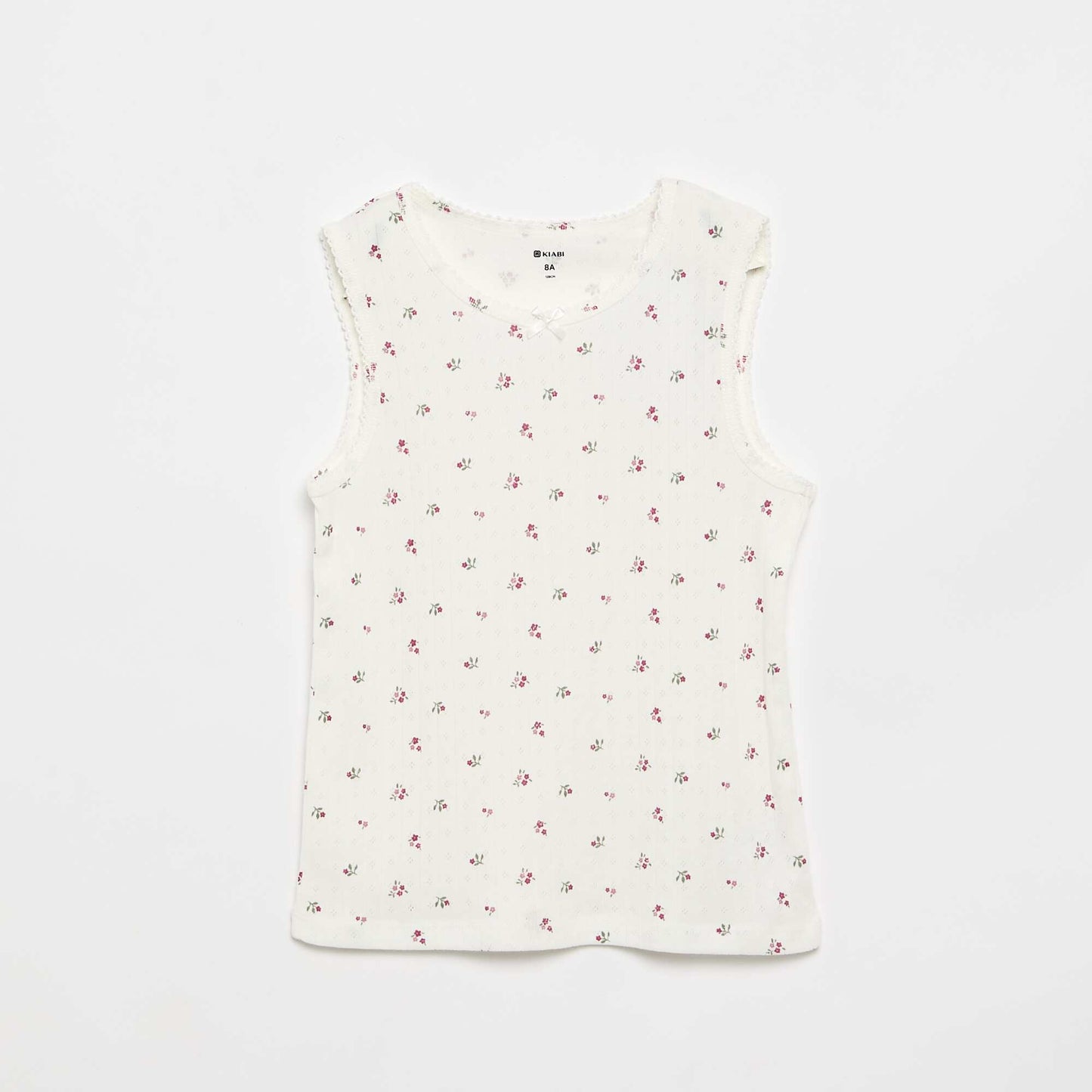 2-pack of pointelle knit tank tops WHITE