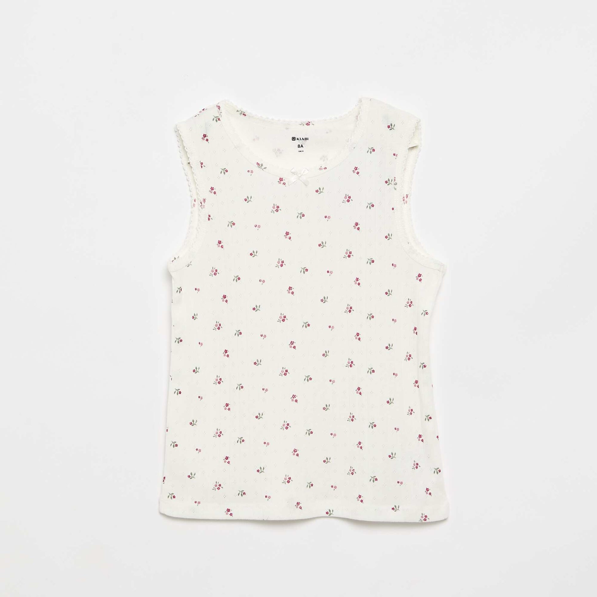 2-pack of pointelle knit tank tops WHITE