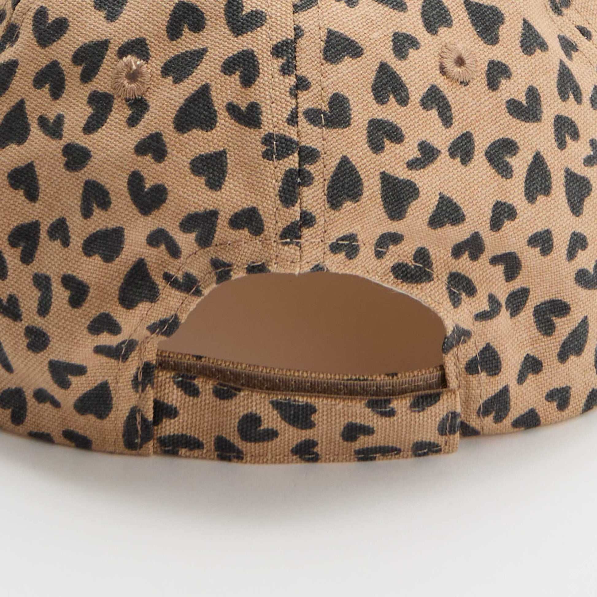 Leopard print baseball style cap BEIGE