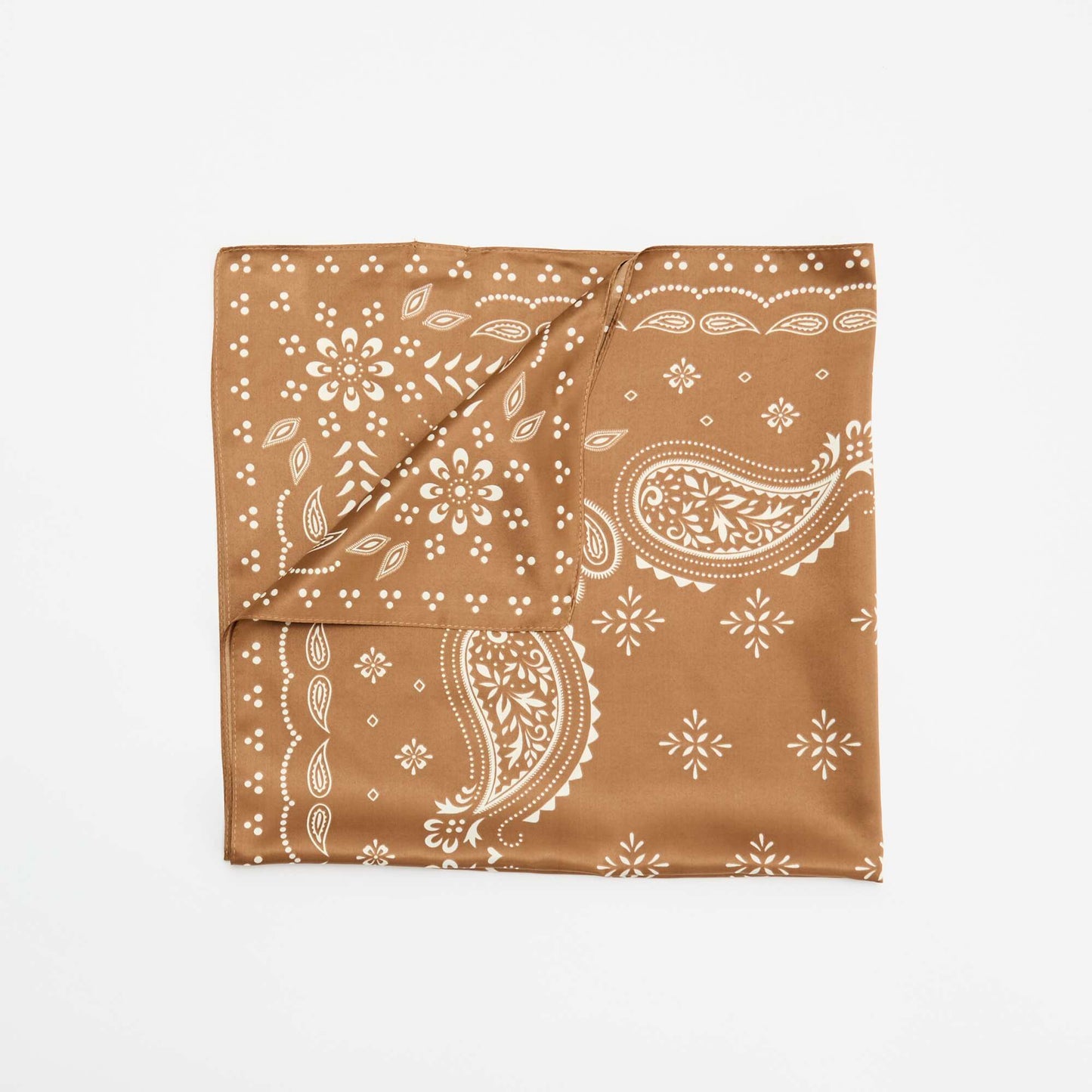 Patterned Scarf BROWN