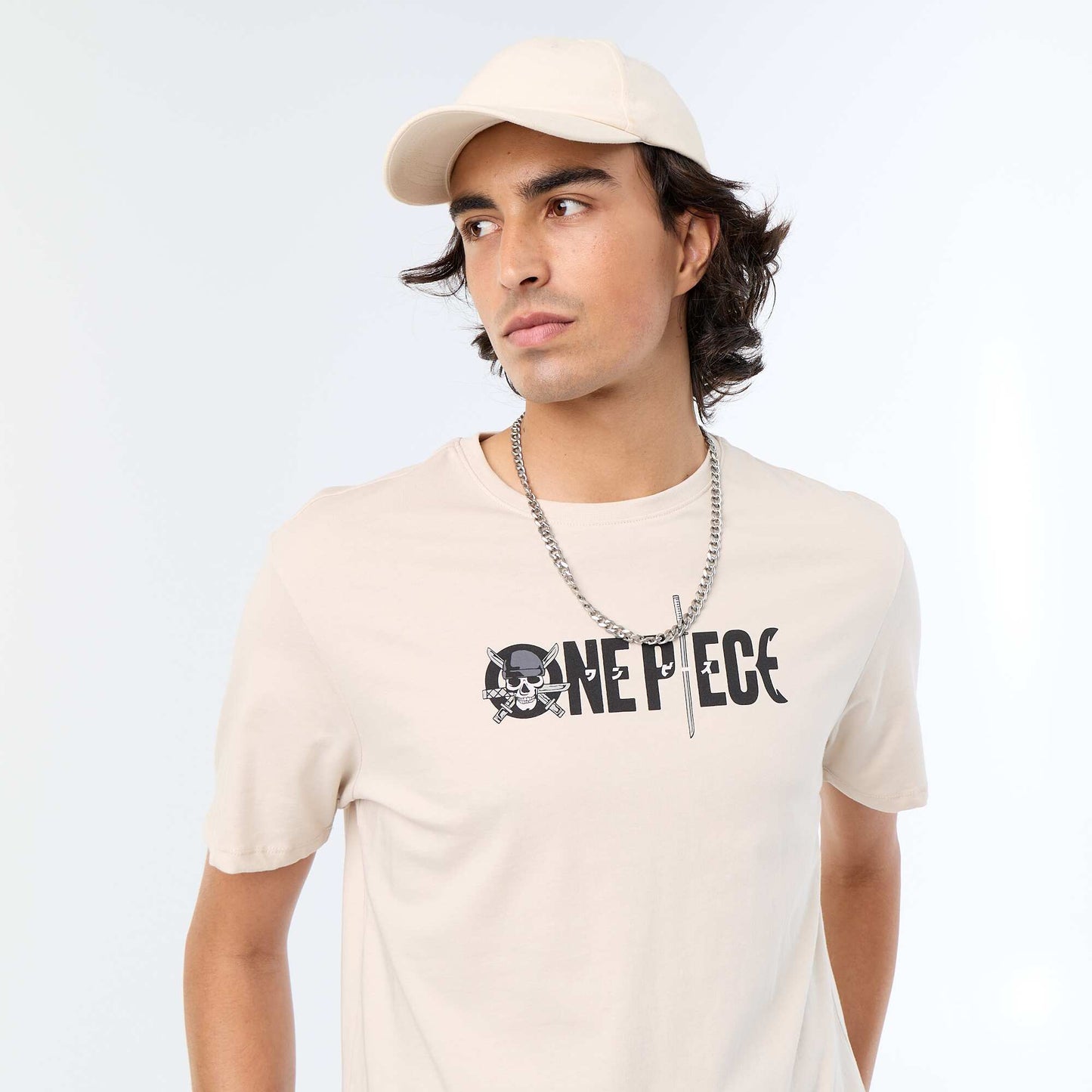 Short-Sleeved 'One Piece' T-Shirt GREY