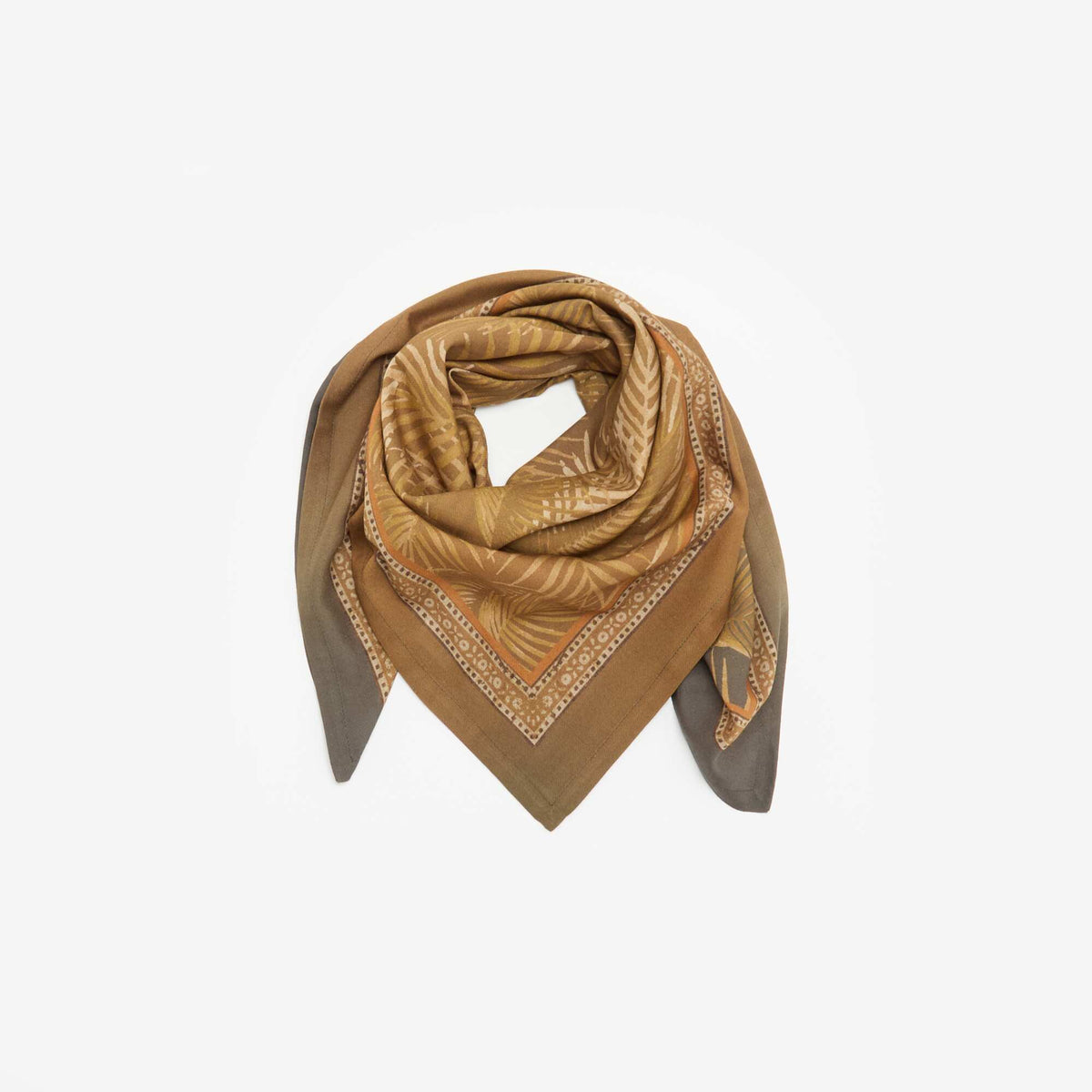 Patterned Scarf BROWN