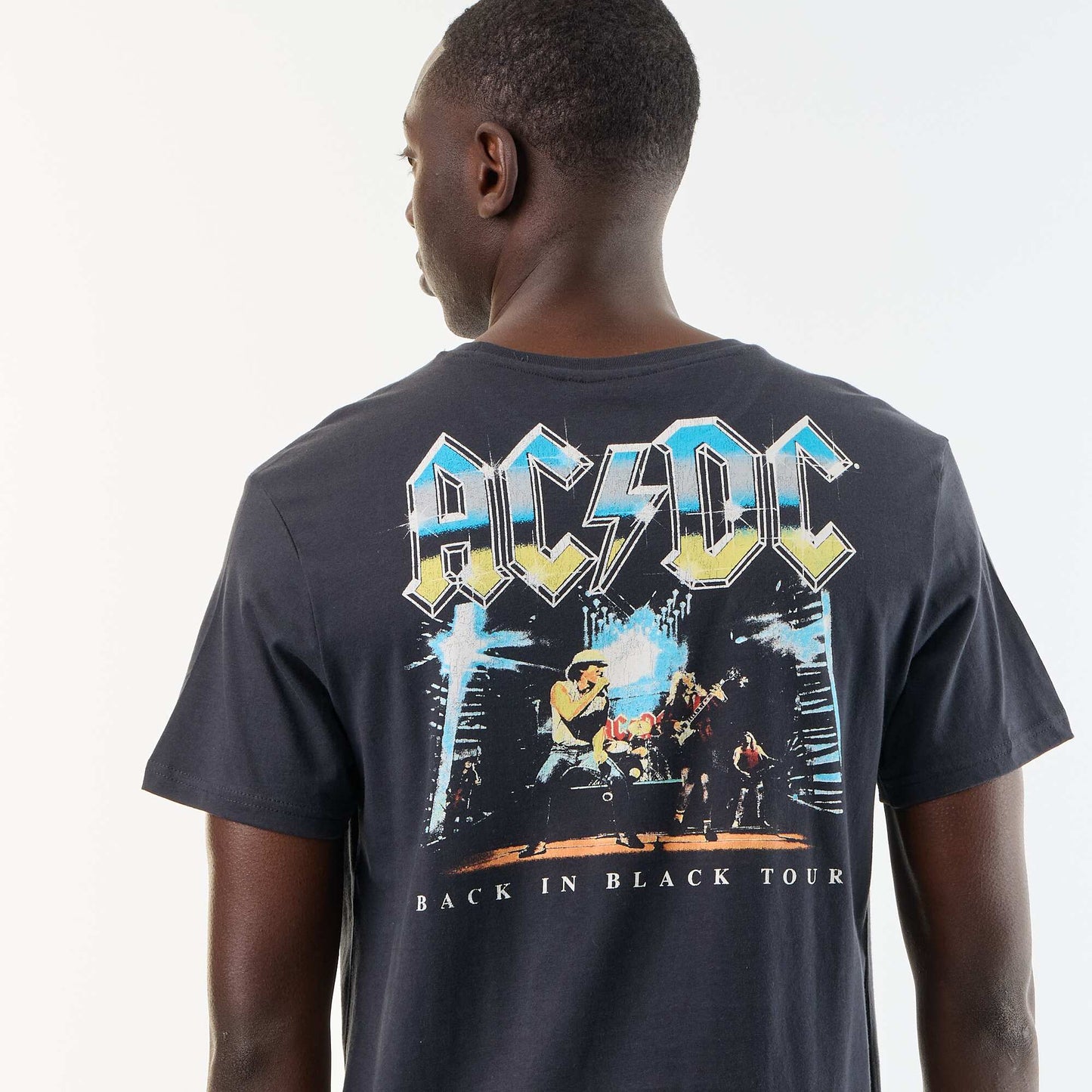 Short-sleeved 'AC DC' T-shirt BLACK