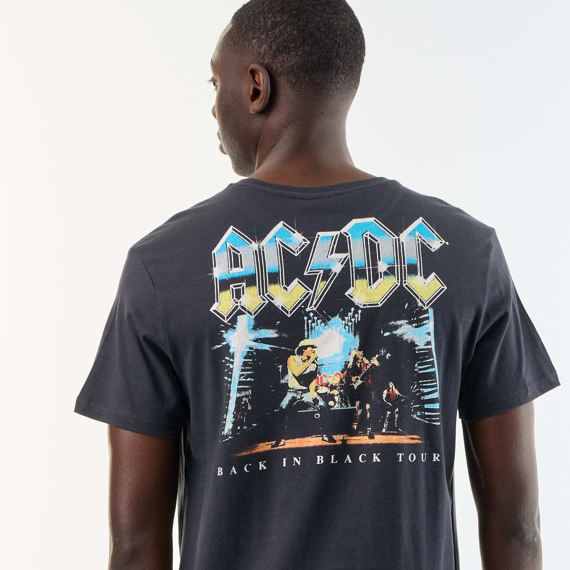 Short-sleeved 'AC DC' T-shirt BLACK