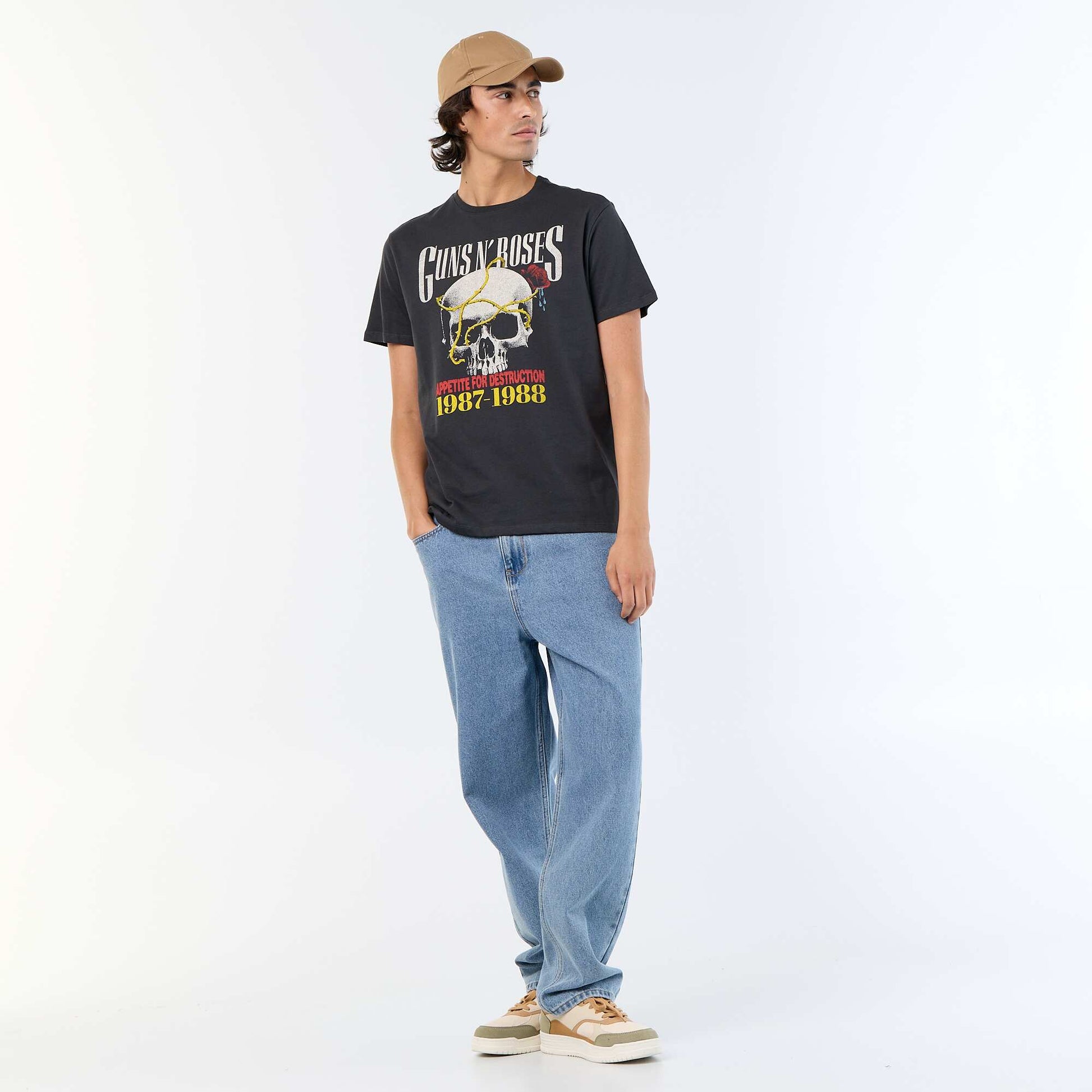 T-shirt 'Guns N\'Roses' short sleeves BLACK