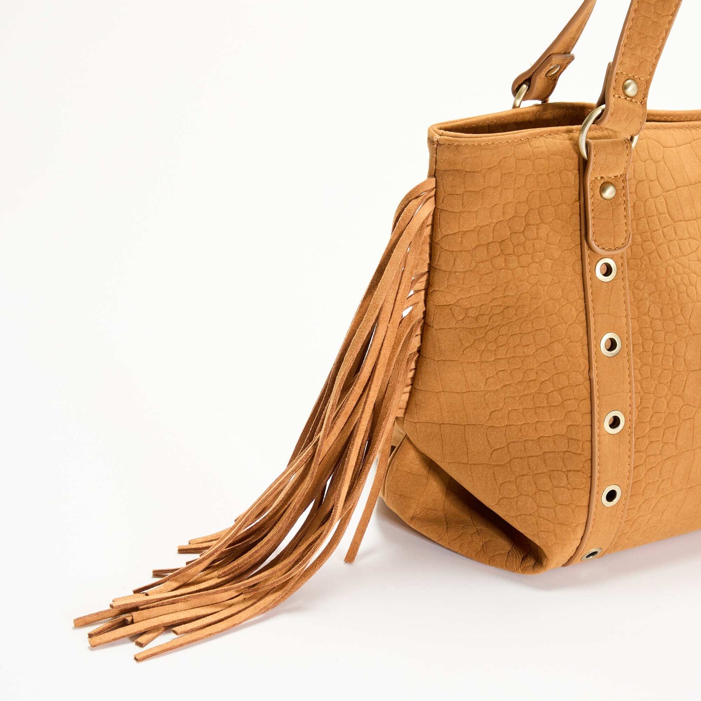 Fringed Hobo Bag BEIGE