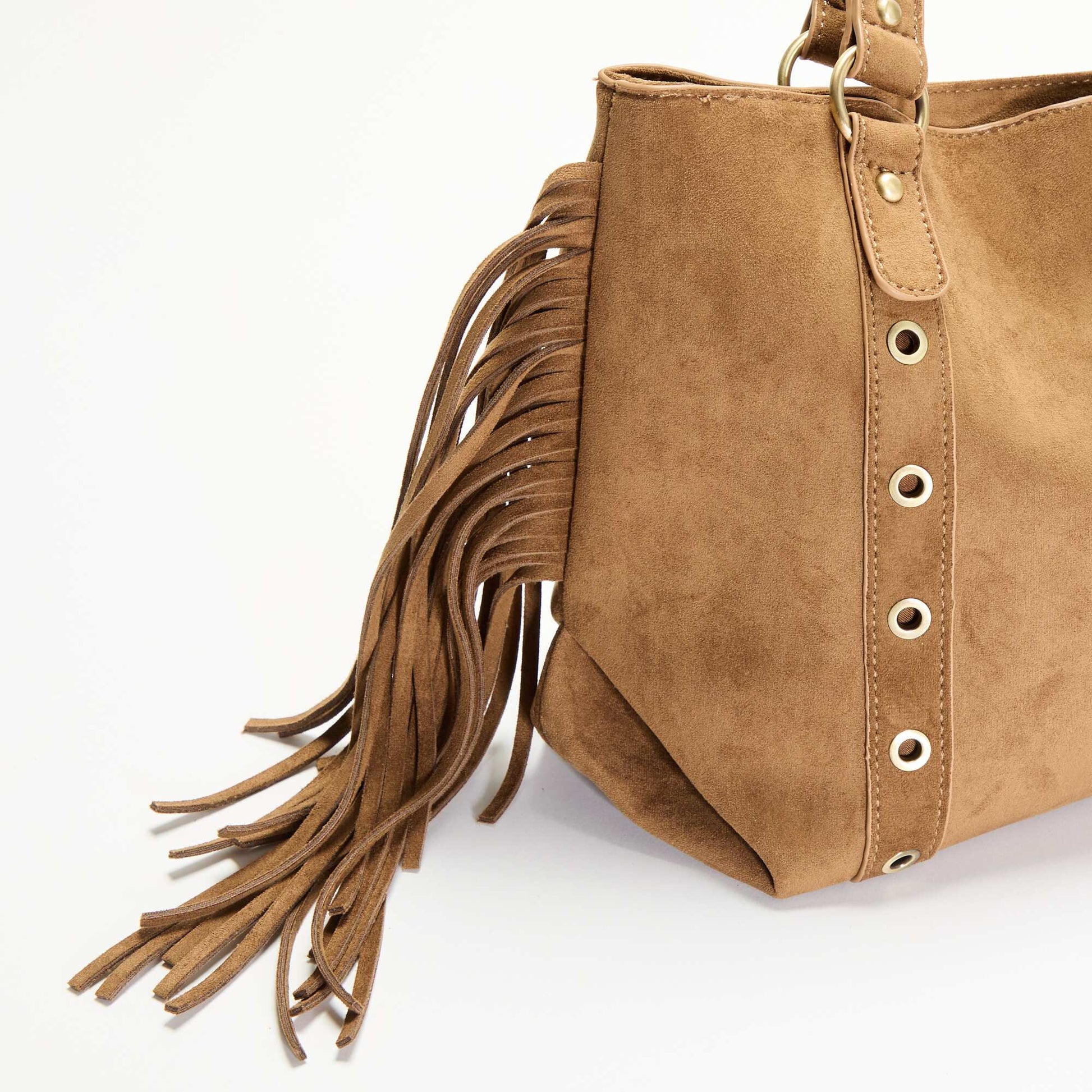 Fringed Hobo Bag KHAKI