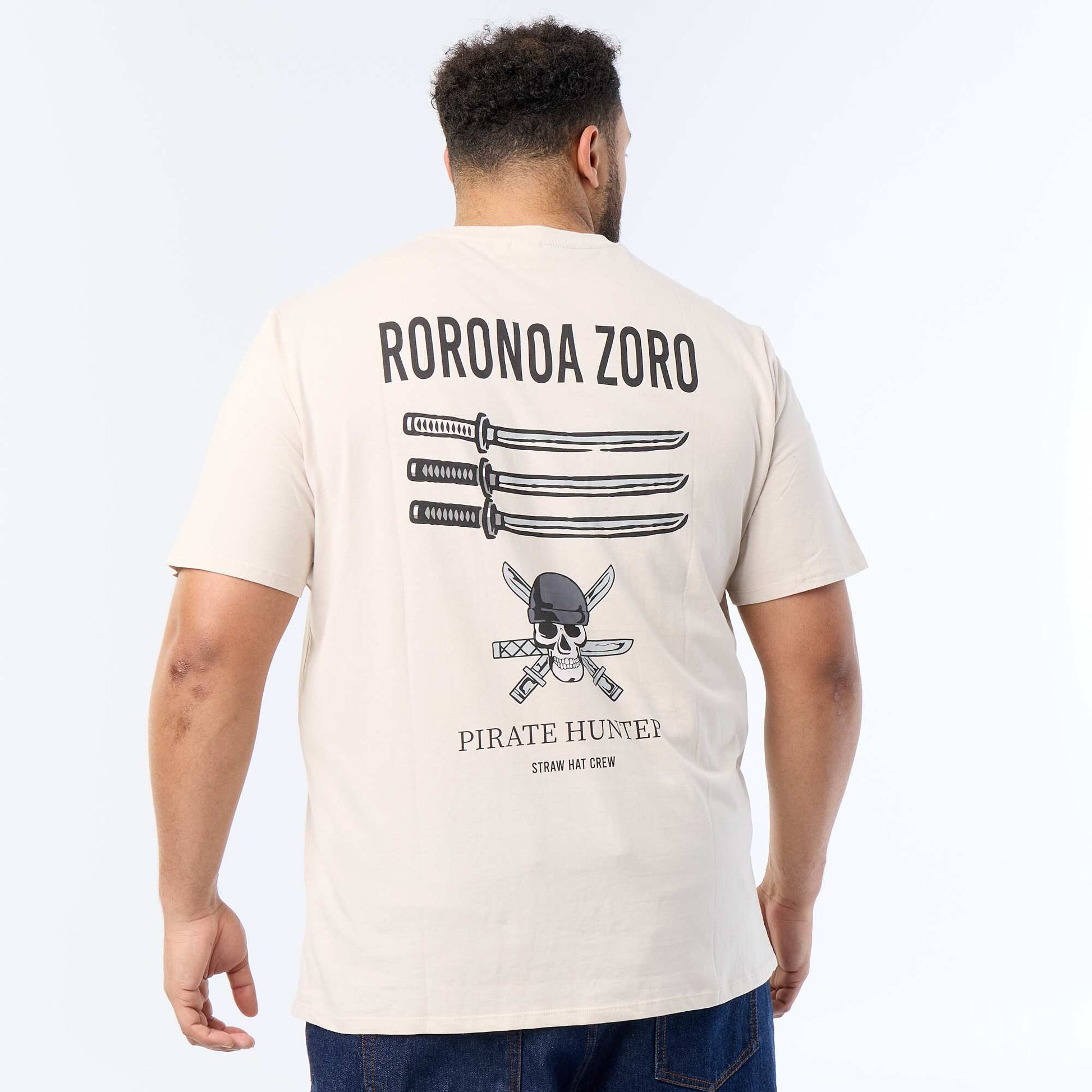 'One Piece' Short-Sleeved T-shirt GREY