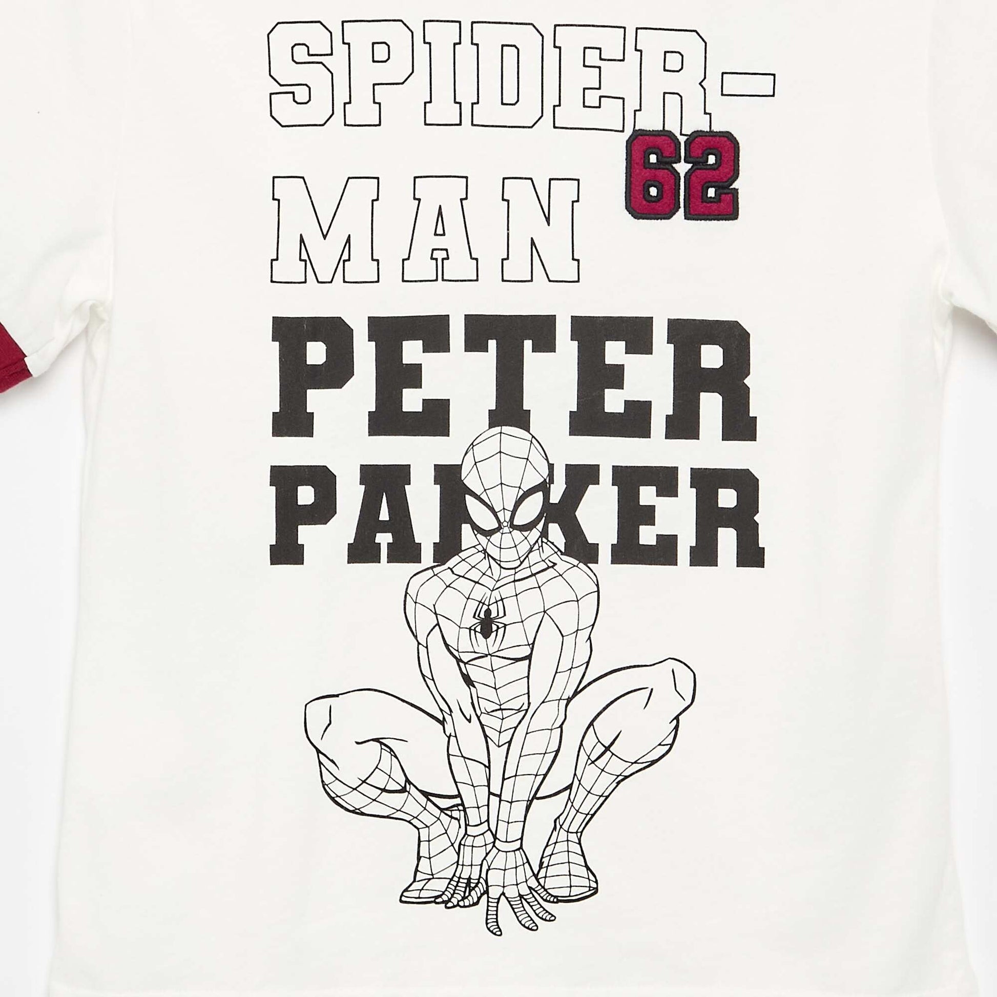Marvel-ის გრძელმკლავიანი ადამიანი-ობობა მაისური თეთრი