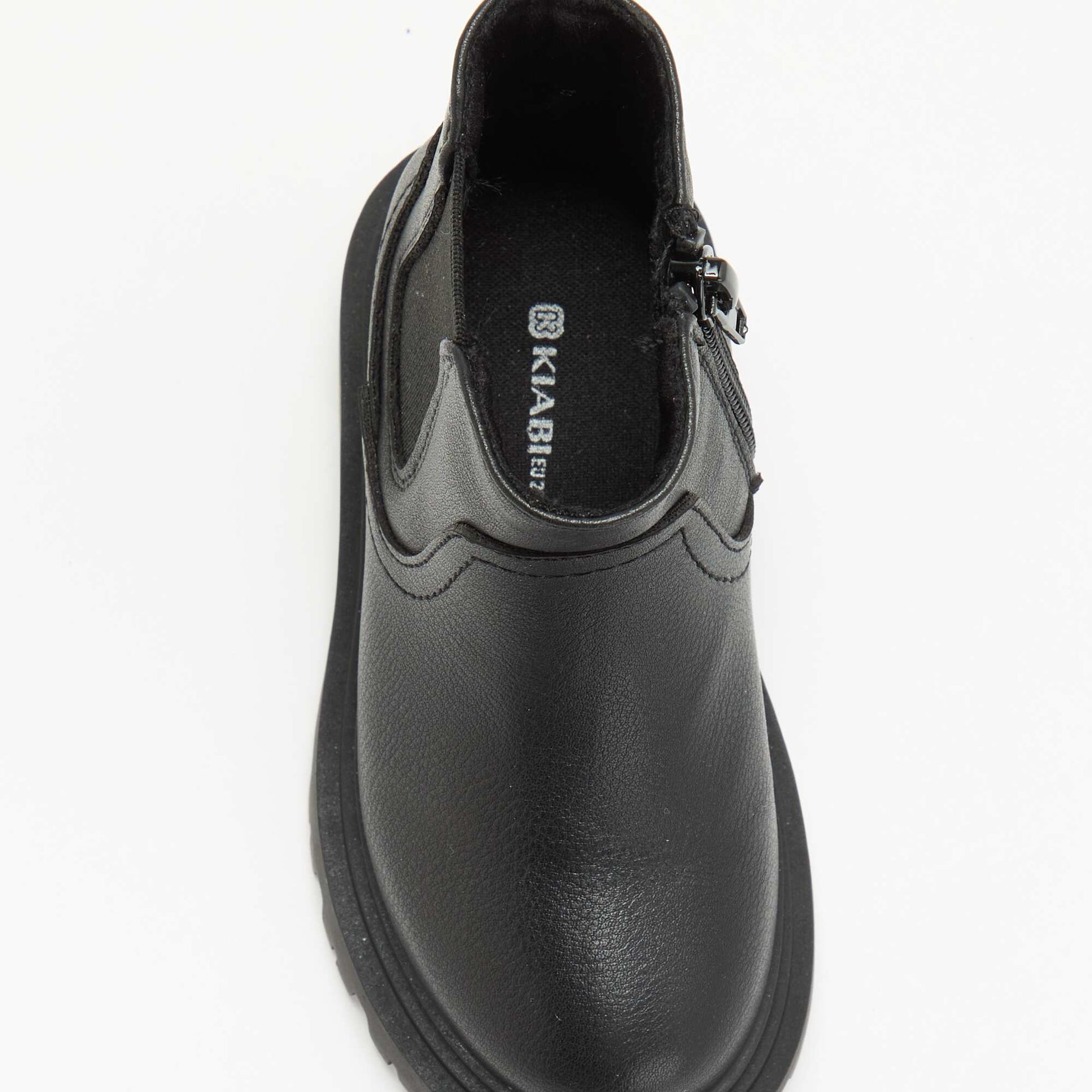 Faux Leather Boots BLACK