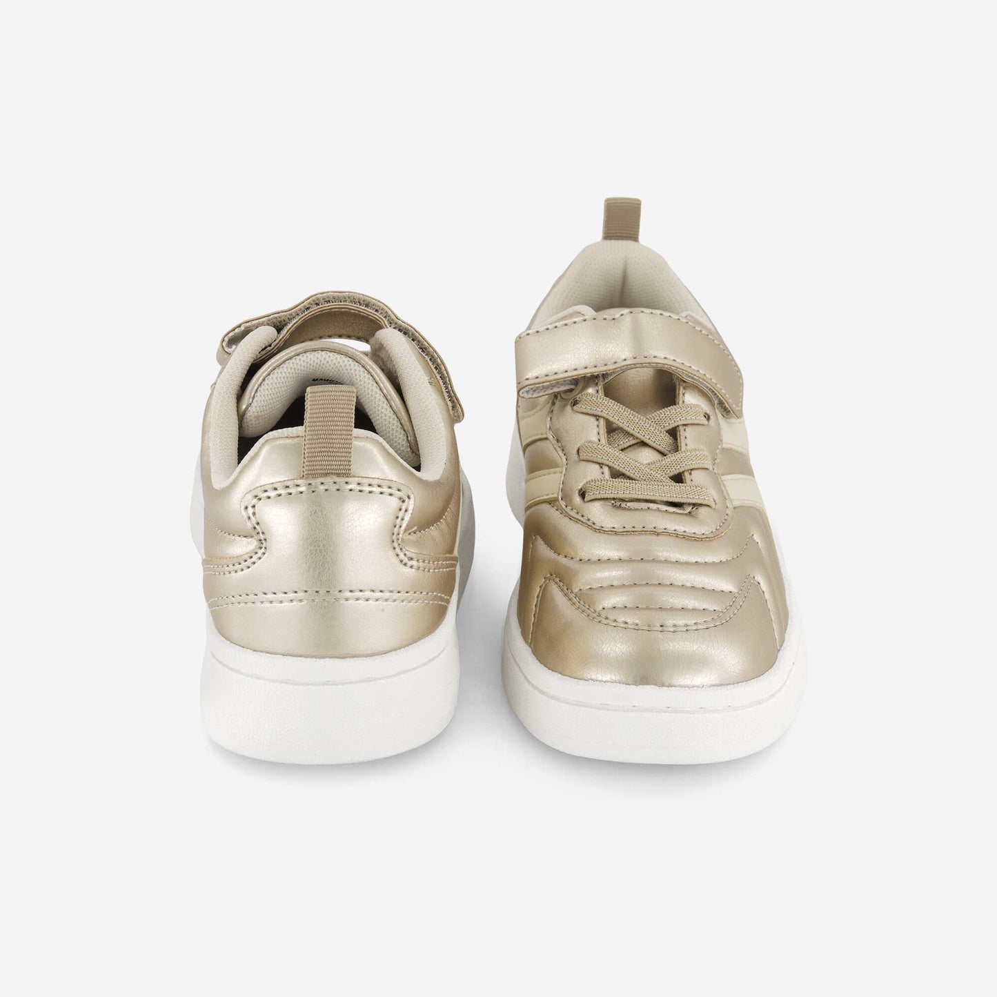 Golden sneakers with hook-and-loop straps YELLOW