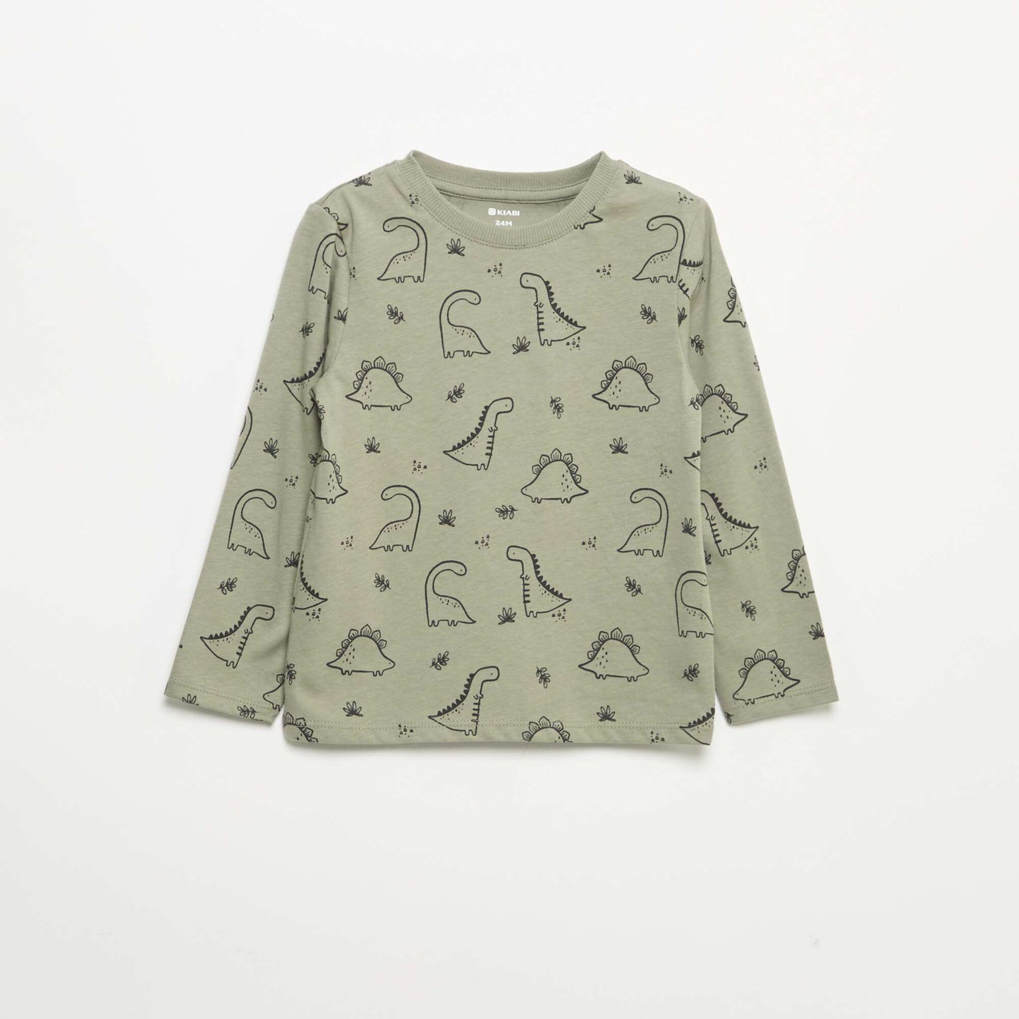 Pack of 3 long-sleeved t-shirts KHAKI
