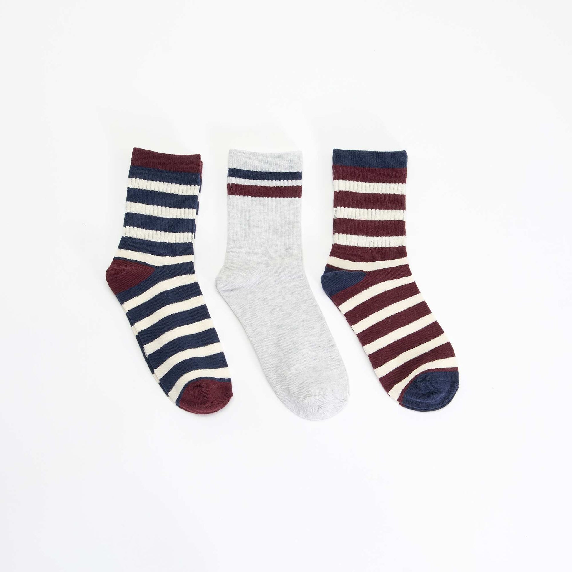 Pack of 3 Striped Socks BLUE