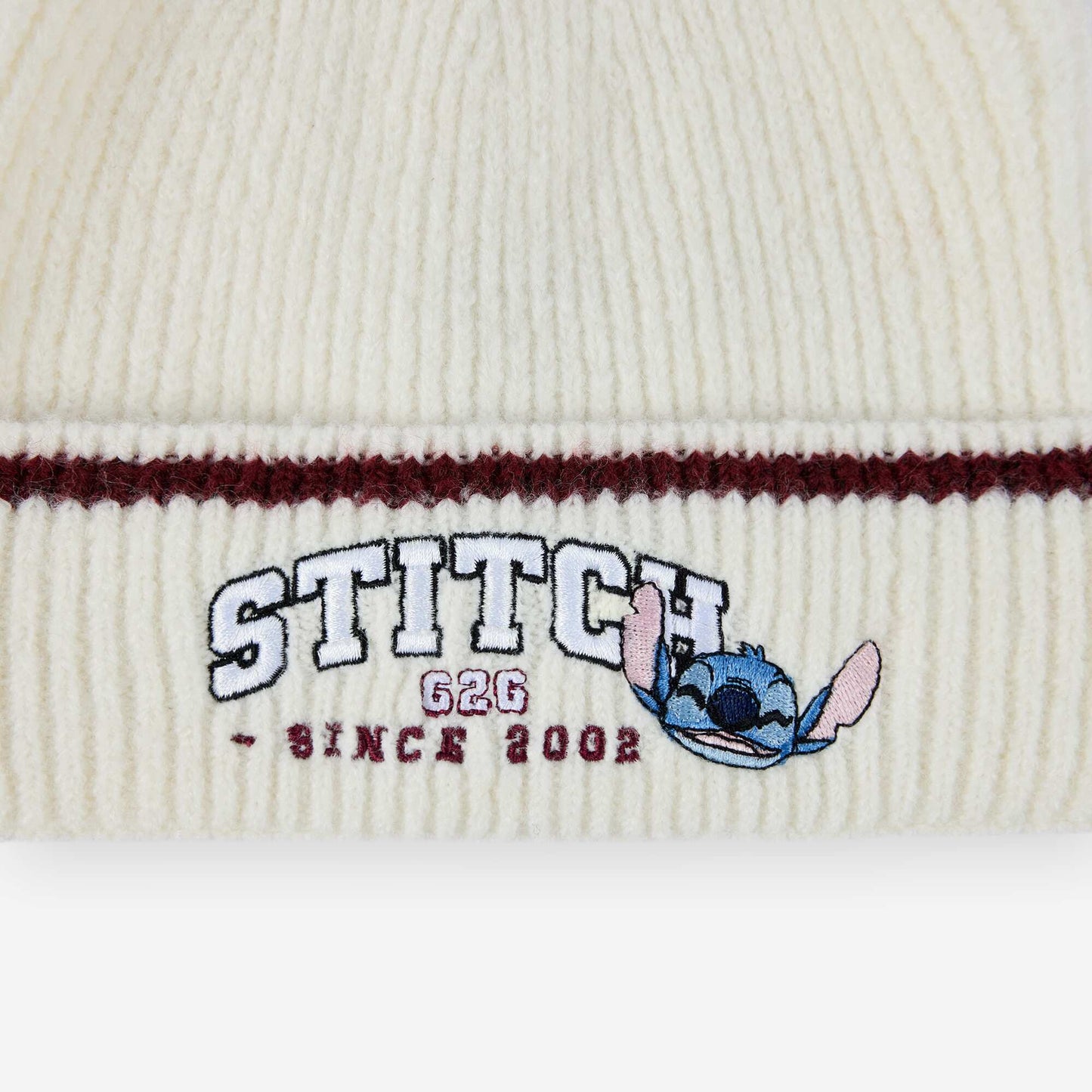 'Stitch' Beanie with Fold-Over Cuff BEIGE