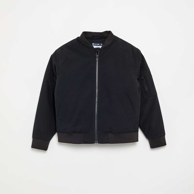 Plain bomber jacket BLACK