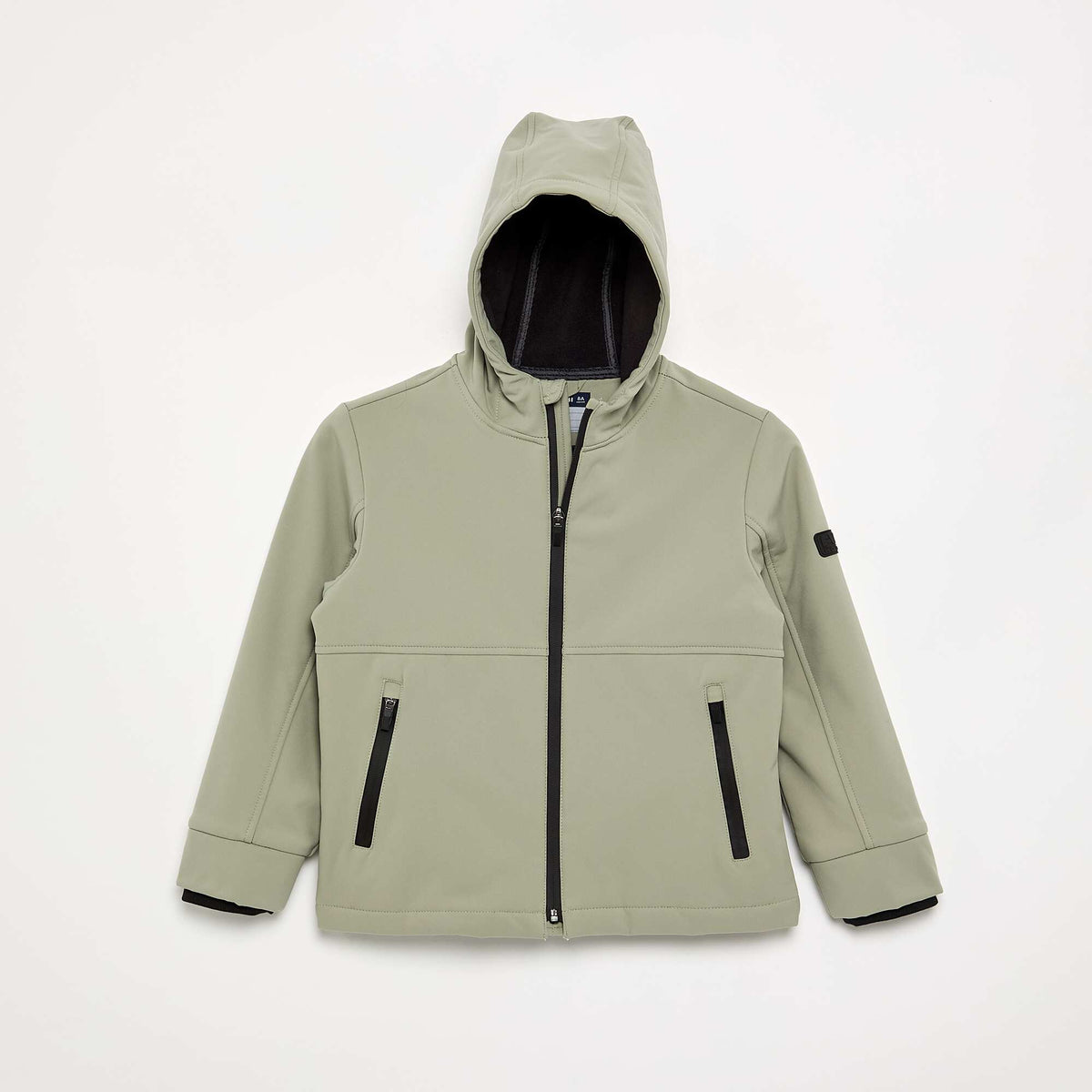 Microfleece-lined hooded jacket GREEN