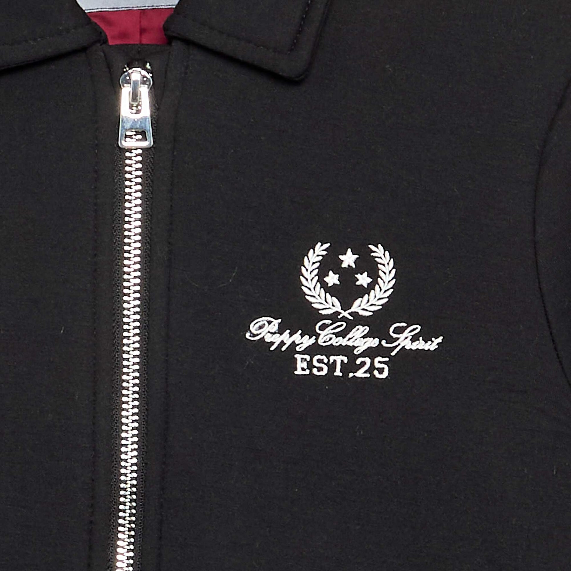 Varsity-style jacket with long sleeves BLACK