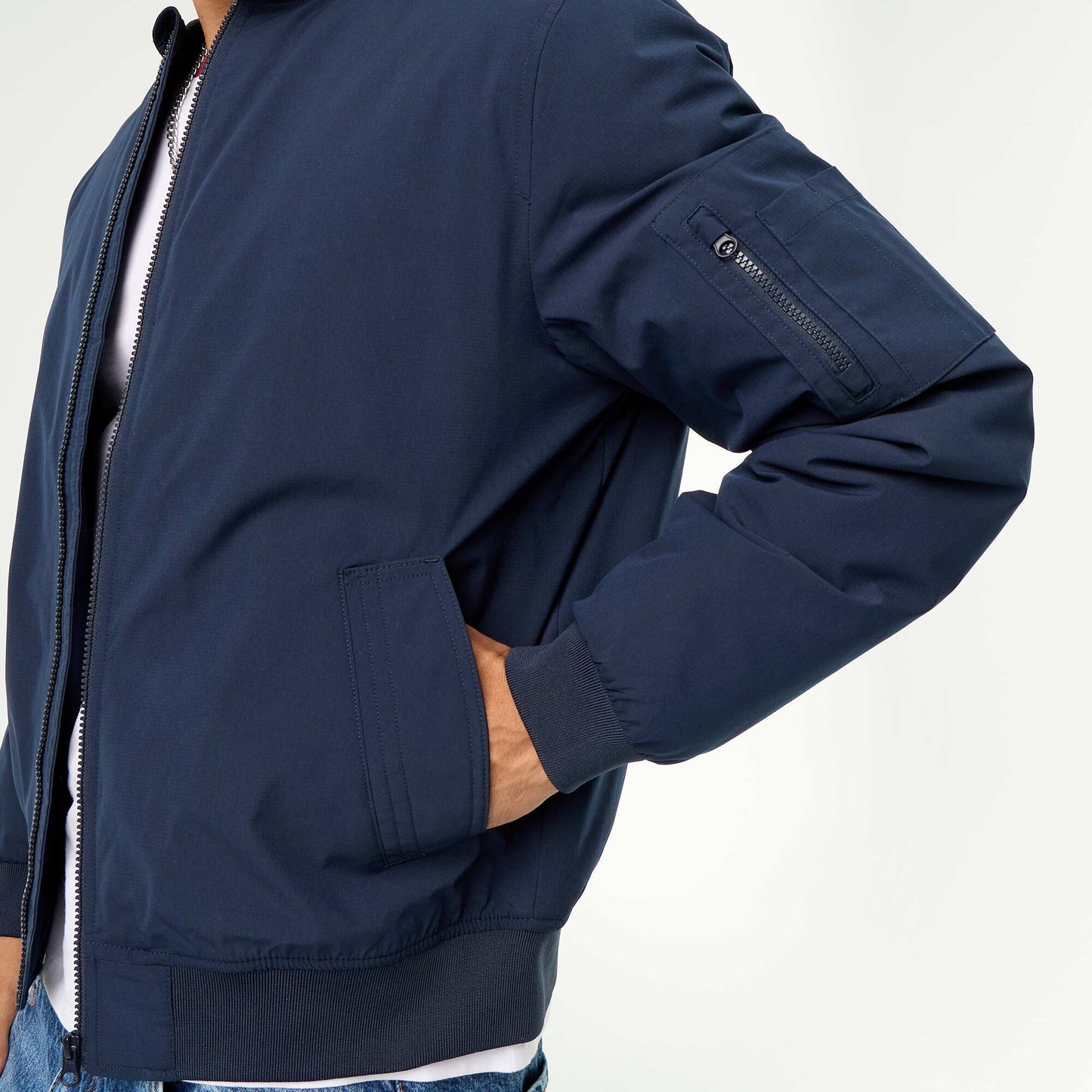 Short aviator jacket BLUE