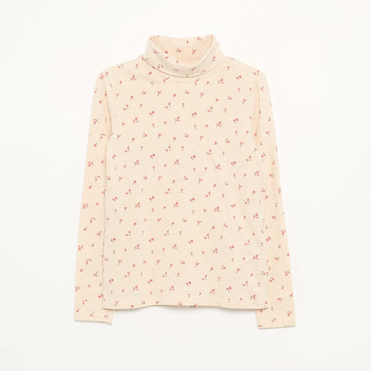 Set of 2 Roll-Neck Tops BEIGE