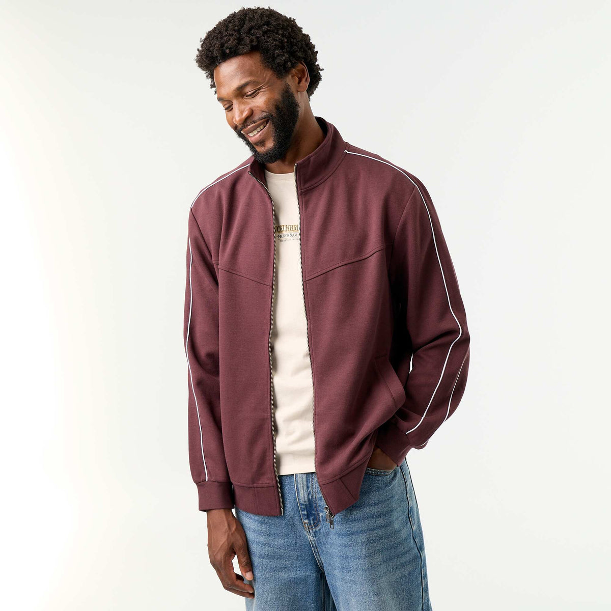 Zipped Fleece Sweatshirt PURPLE