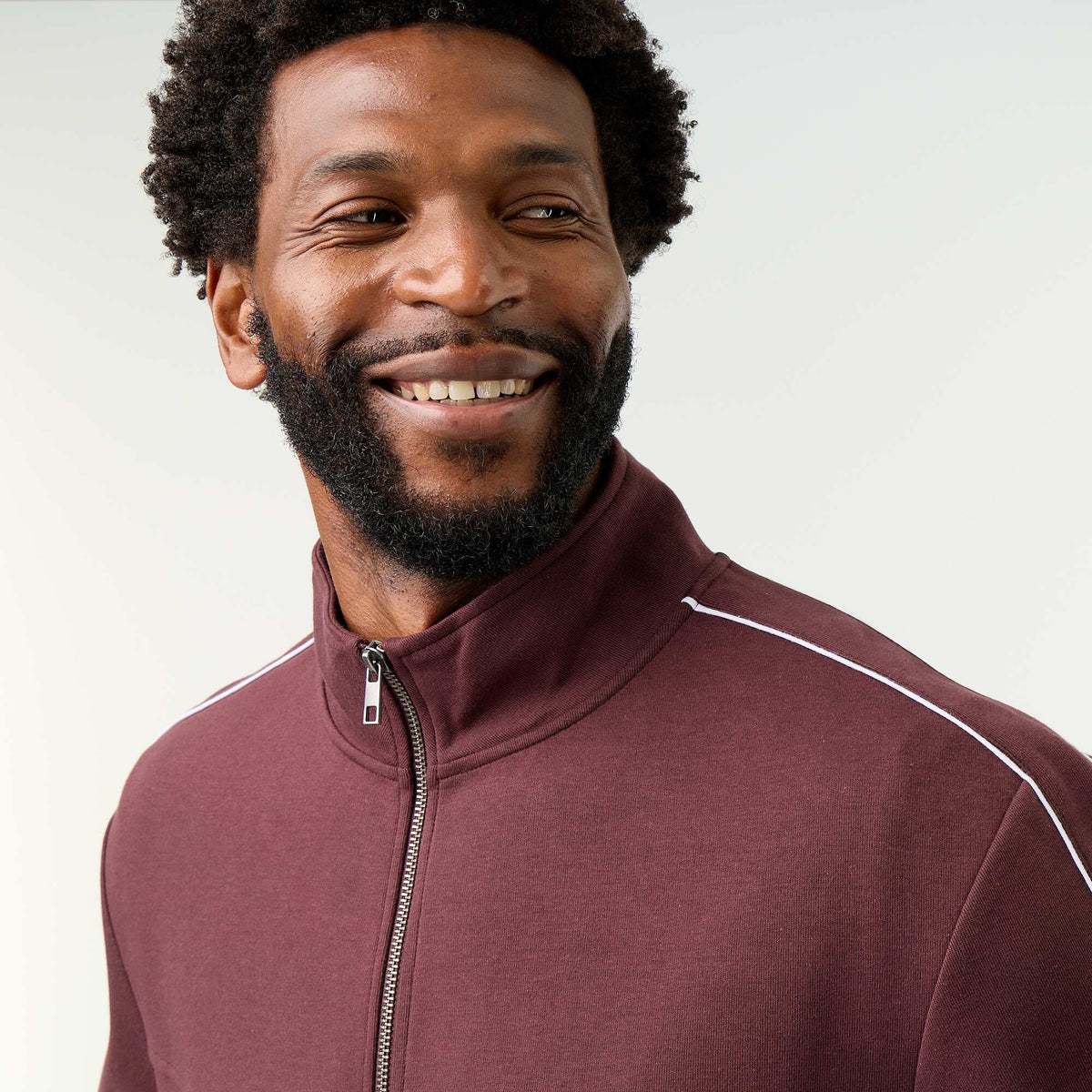 Zipped Fleece Sweatshirt PURPLE