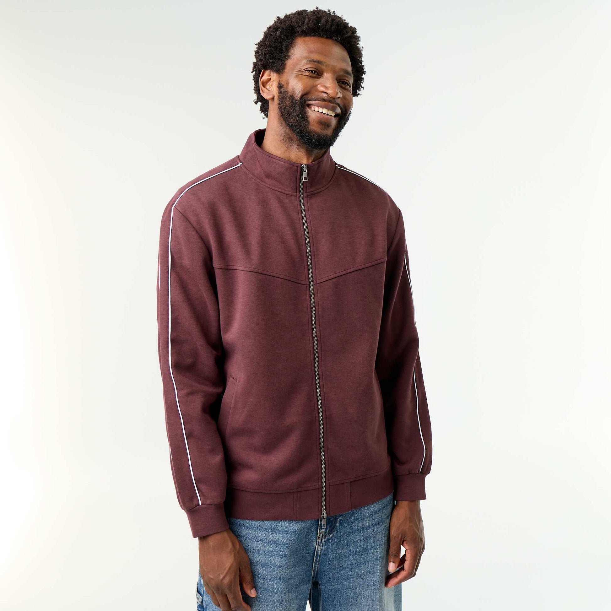 Zipped Fleece Sweatshirt PURPLE