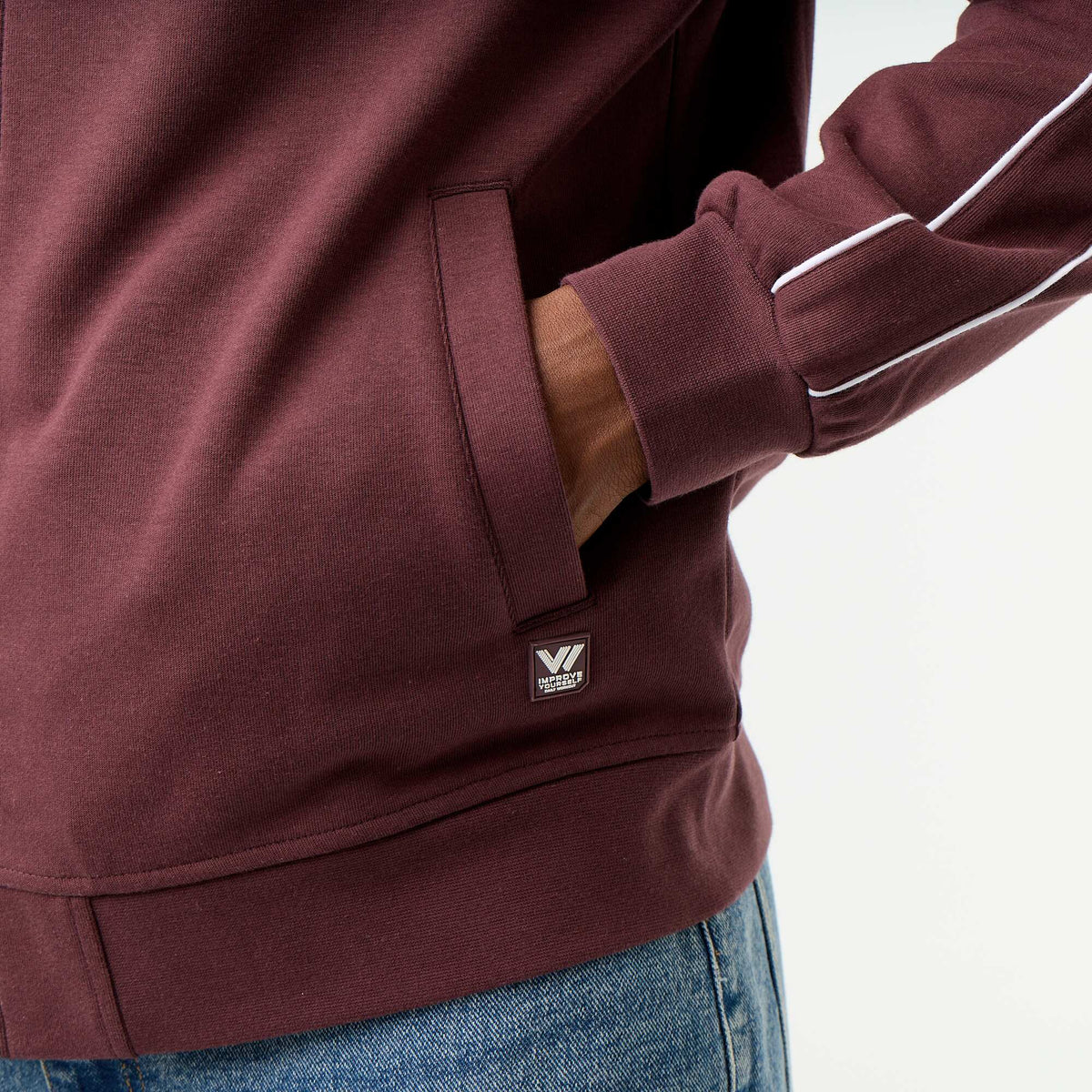 Zipped Fleece Sweatshirt PURPLE