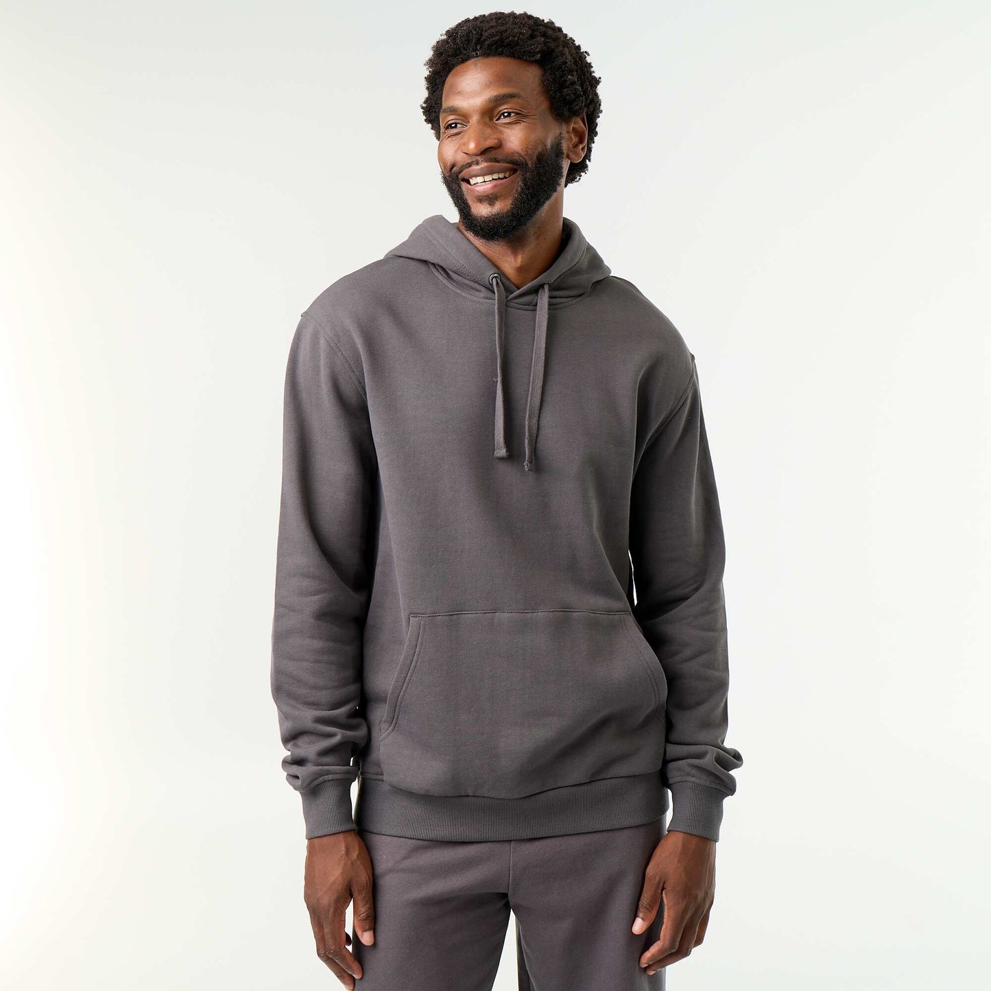 Plain Hooded Sweatshirt GREY