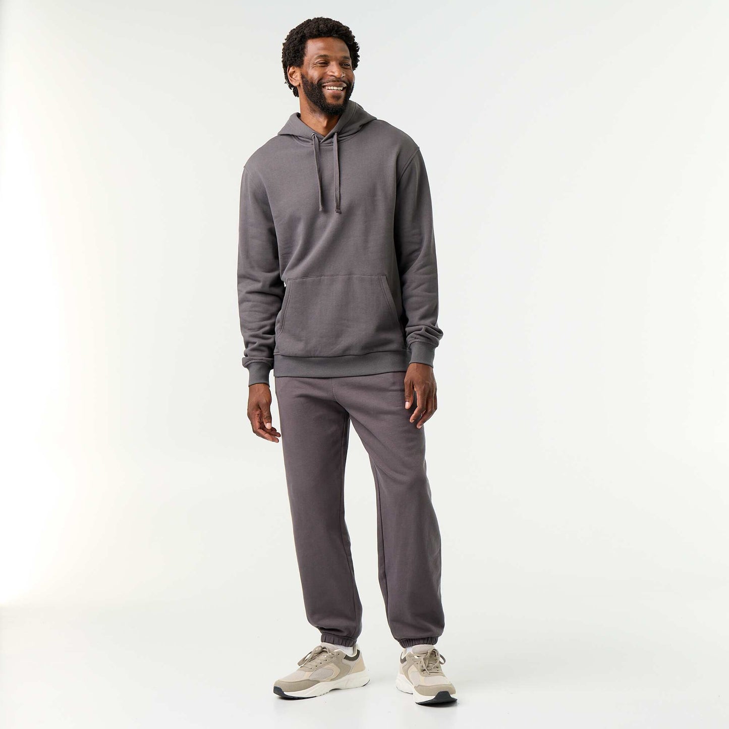 Plain Hooded Sweatshirt GREY