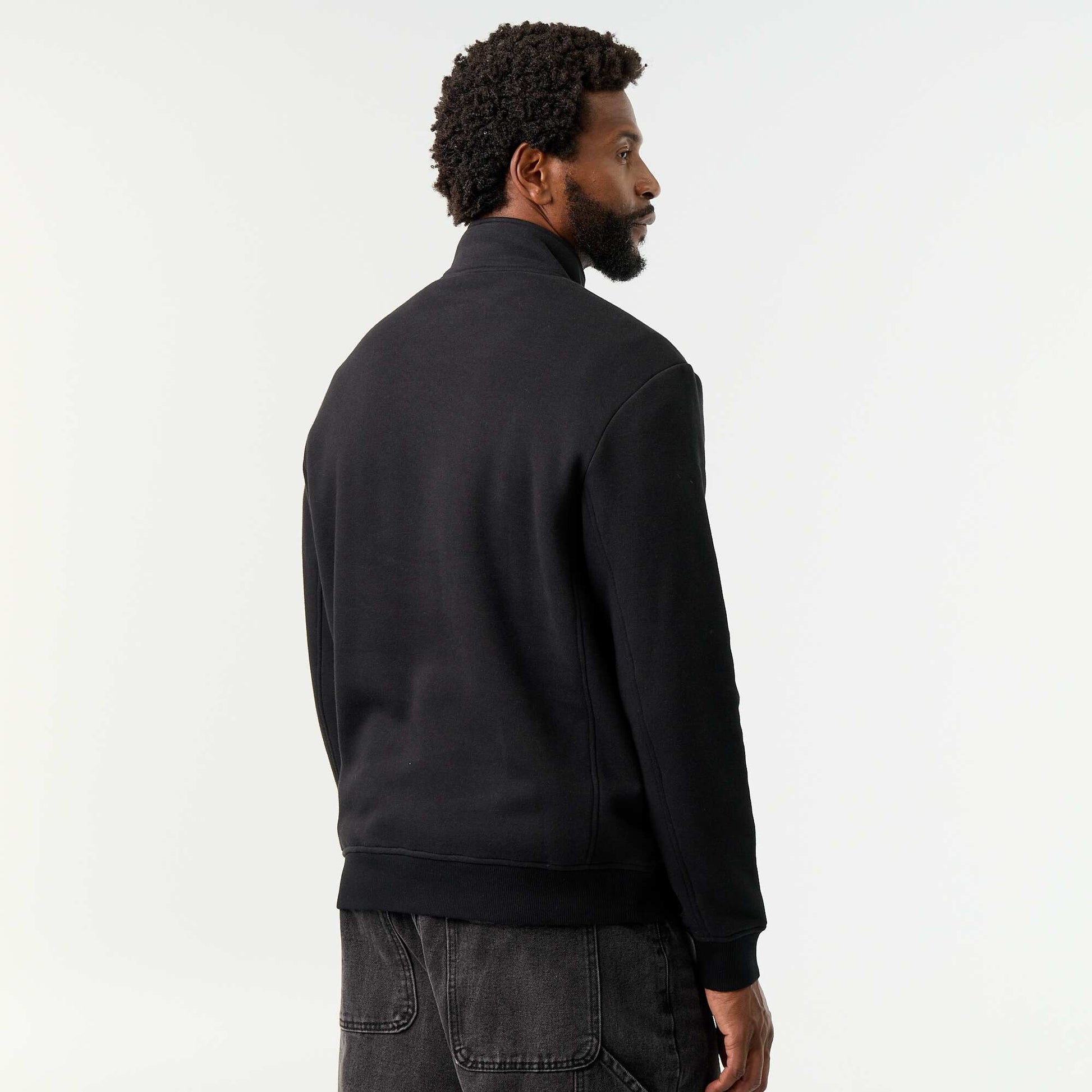 Quarter-zip sweatshirt BLACK