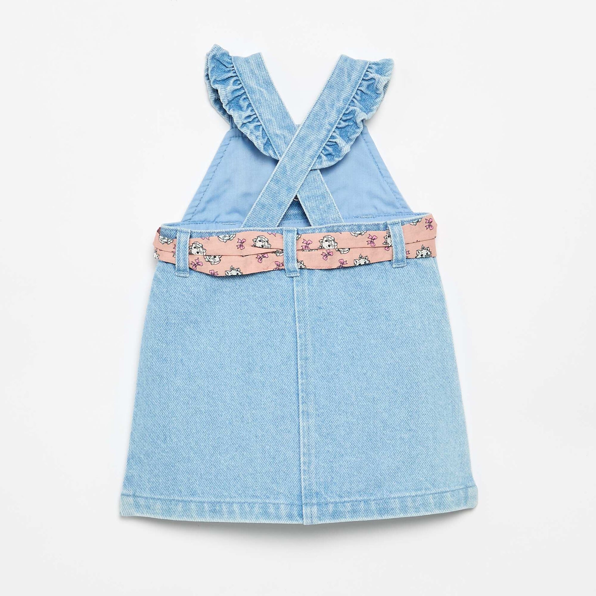 Sleeveless denim dress BLUE