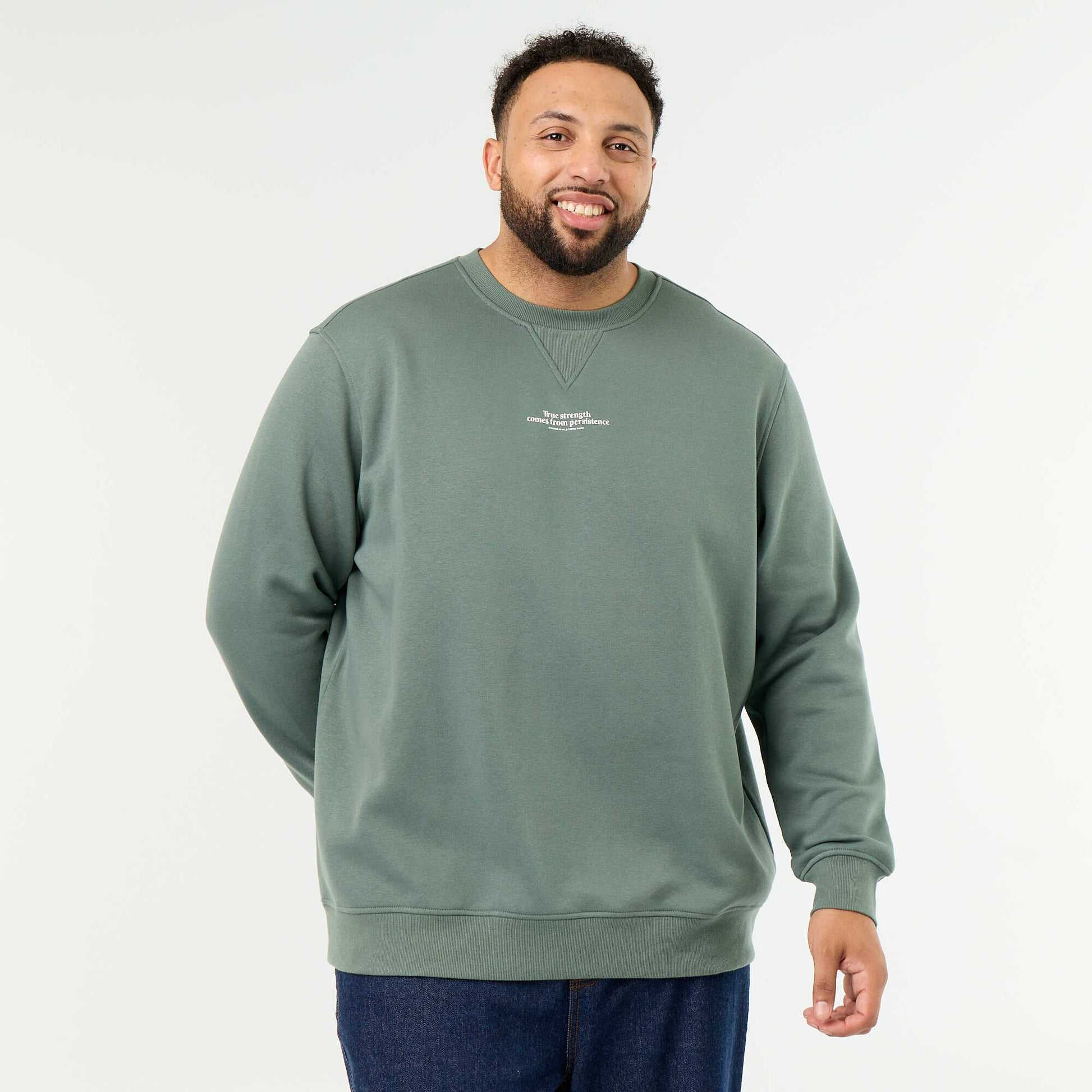 Printed Fleece Sweatshirt GREEN