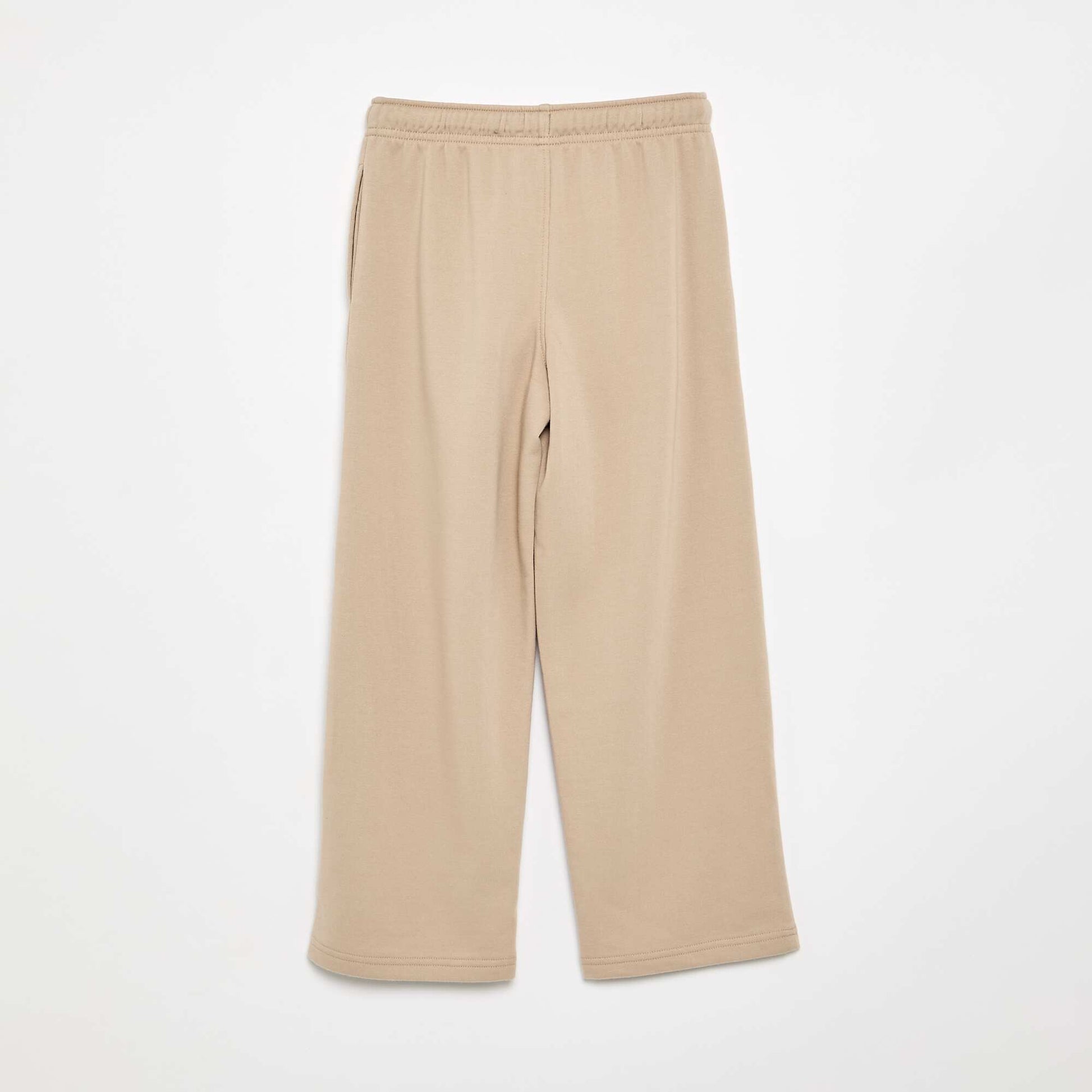 Plain French Terry Jogger Pants BEIGE