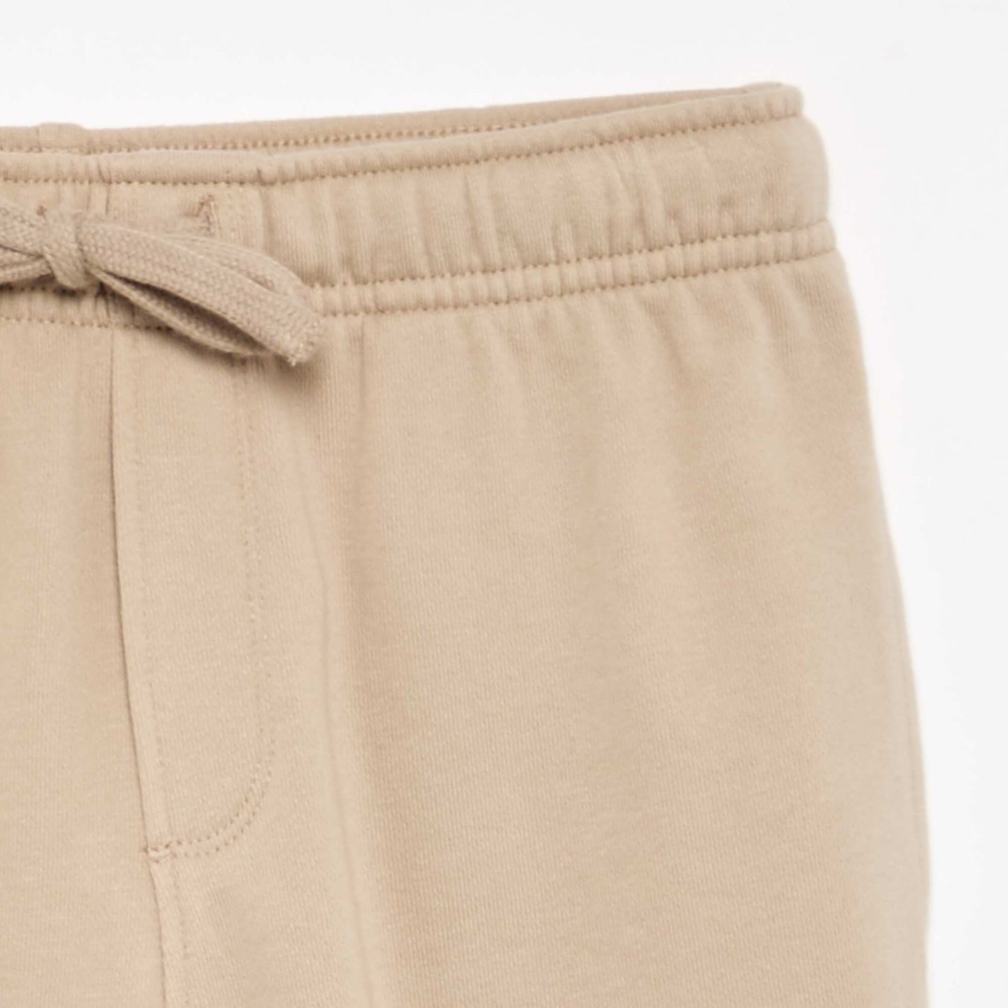 Plain French Terry Jogger Pants BEIGE