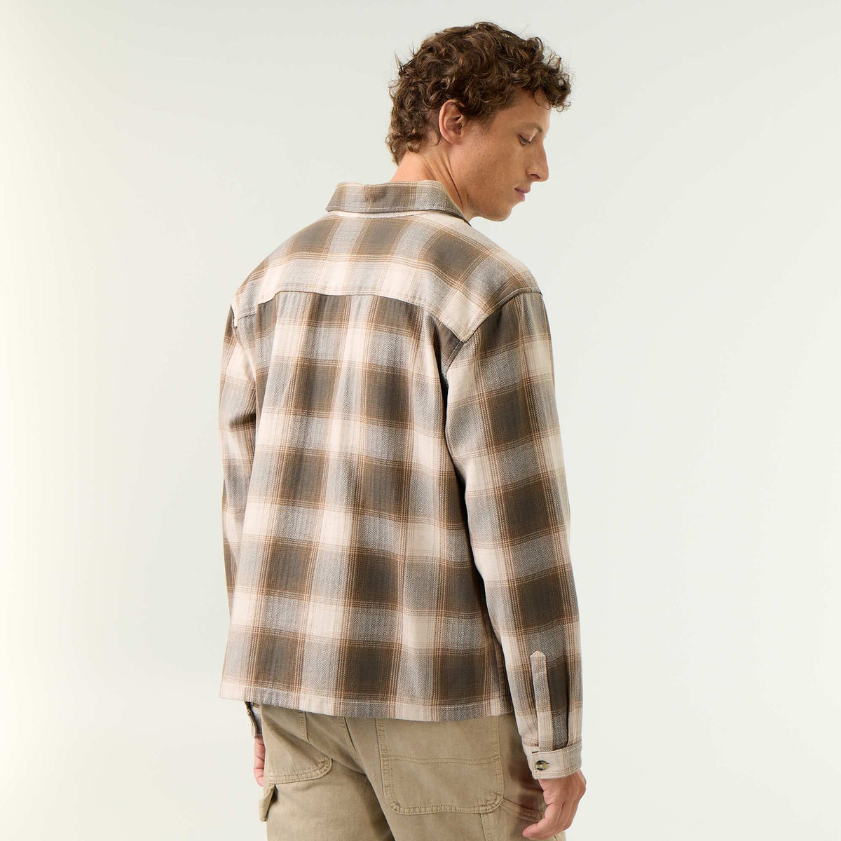 Patterned Overshirt KHAKI
