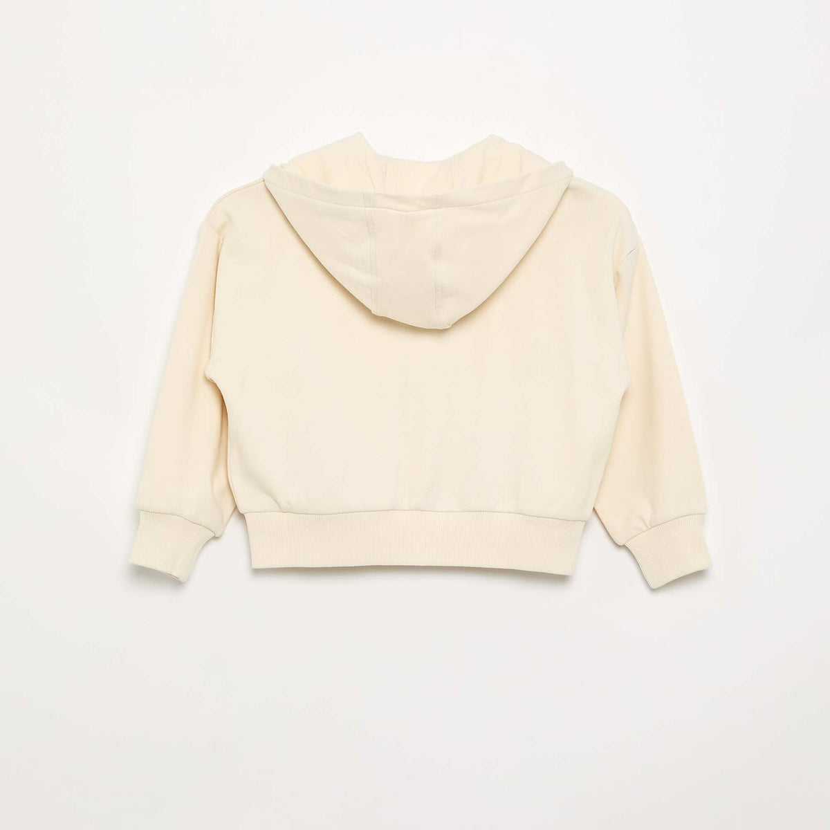 Hooded Zip-Up Sweatshirt WHITE