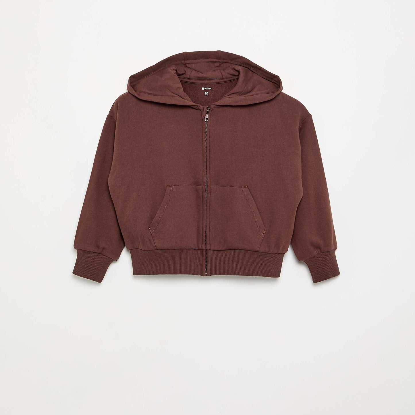 Hooded Zip-Up Sweatshirt BROWN