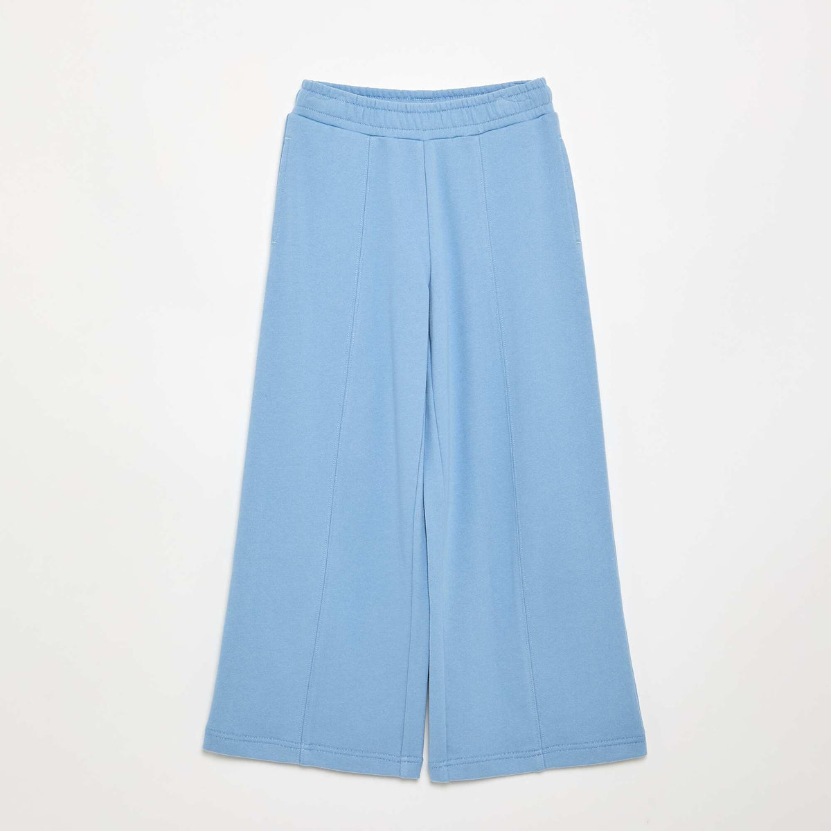 Solid Color Wide Leg Pants BLUE