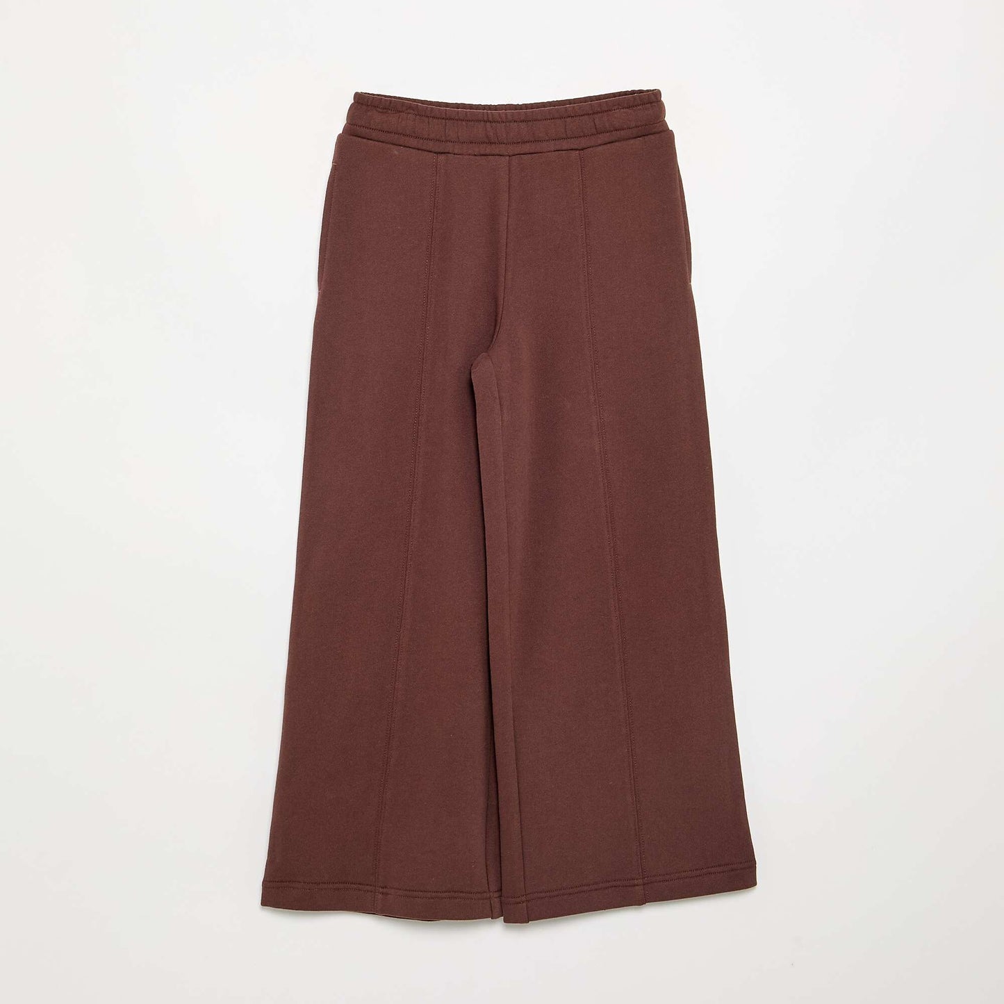 Solid Color Wide Leg Pants BROWN